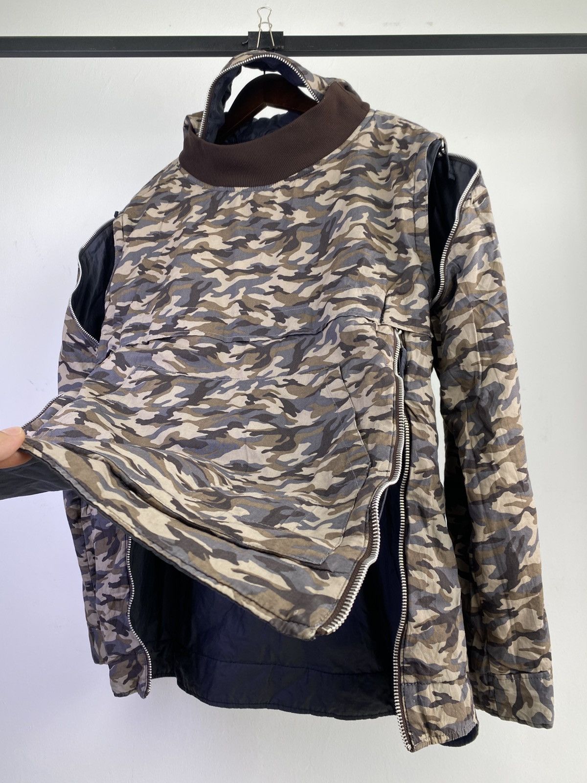 Japanese Brand Hiromichi Nakano Camo Detachable Sleeve Jacket Japan Size US L / EU 52-54 / 3 - 4 Thumbnail