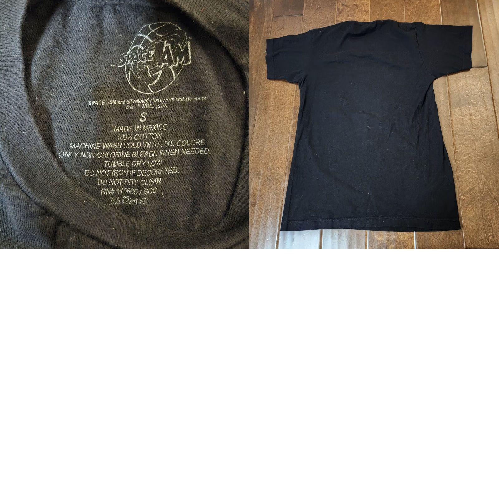 Vintage VINTAGE Space Jam T-Shirt Black Mens Size S Crew Neck Short Sleeve 90s Looney Tunes Daffy Duck Bugs Bunny Comfort Knit Cotton Shirt T-Shirt/Mens Size US S / EU 44-46 / 1 - 8 Thumbnail