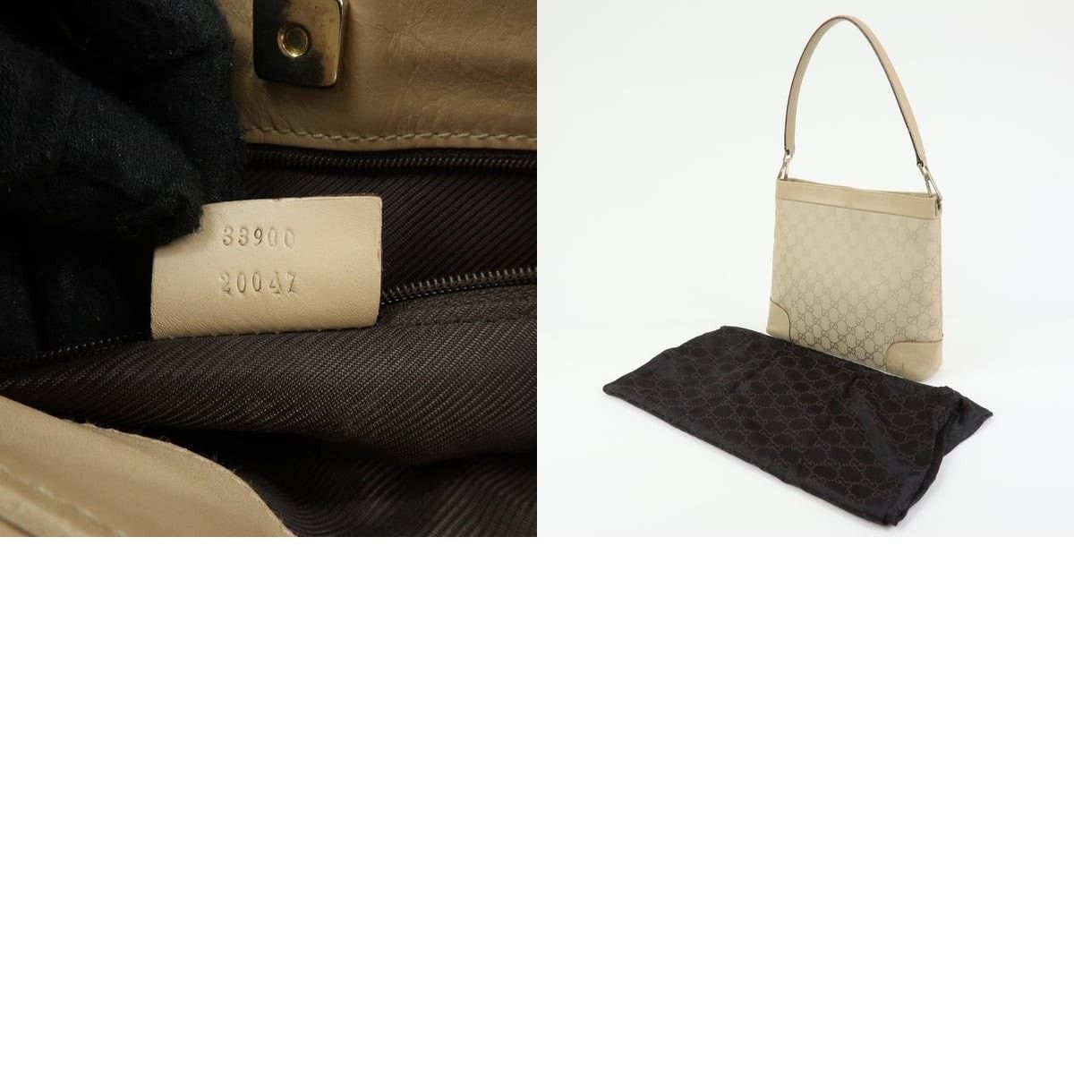 Gucci Gucci GG Canvas & Leather Shoulder Bag Beige Size ONE SIZE - 8 Thumbnail