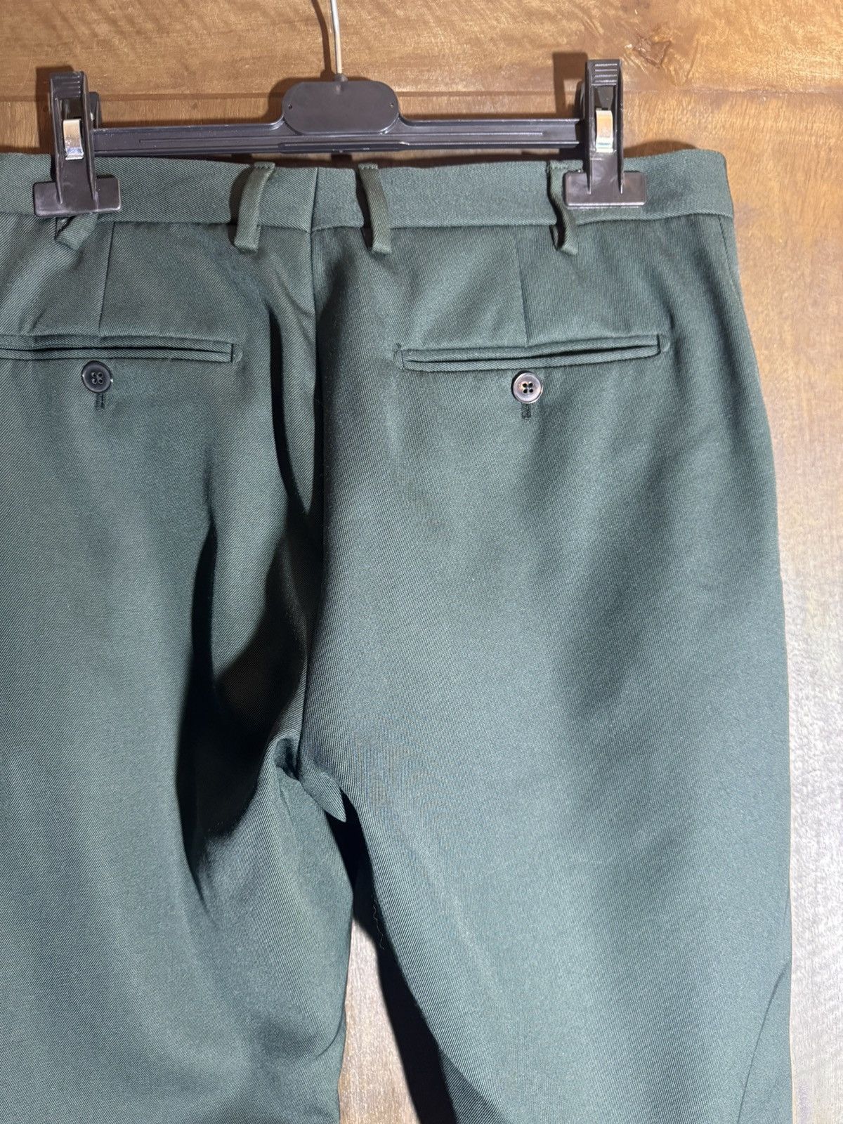 Valentino valentino dark green wool cropped slim pants xs 44 men Size US 28 / EU 44 - 8 Thumbnail