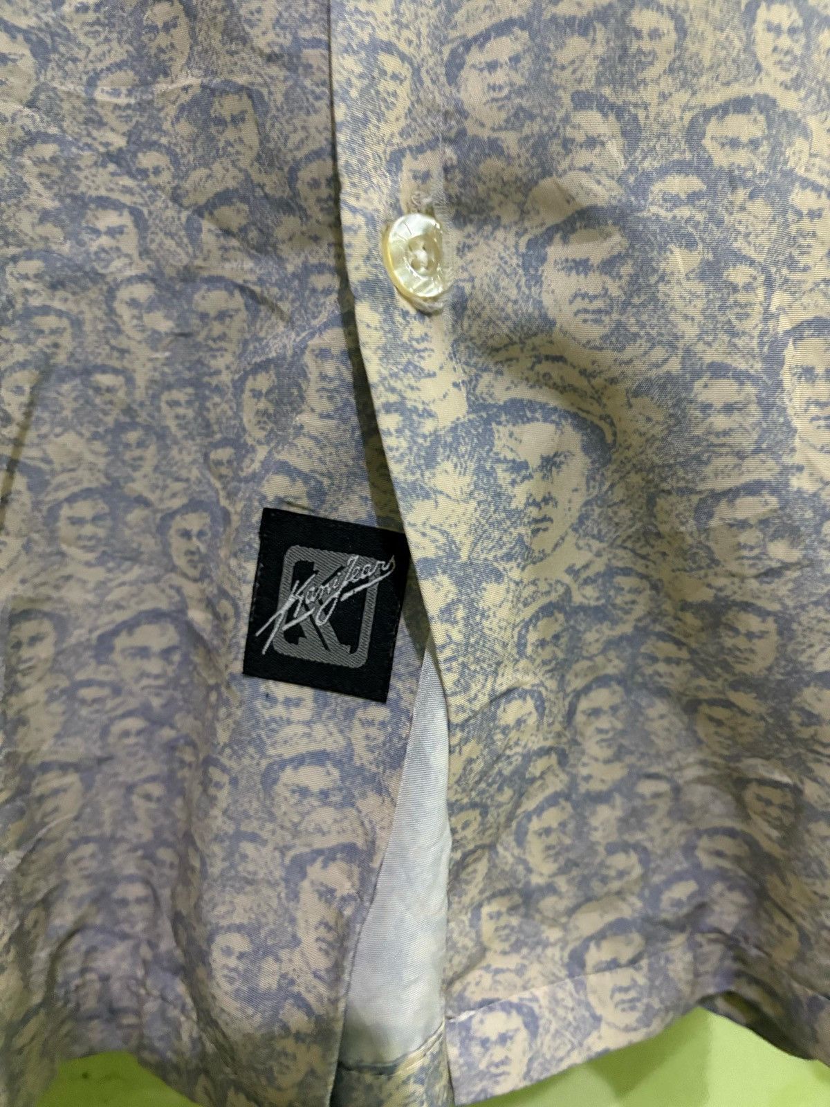 Karl Kani × Vintage Vintage Karl kani Button Shirt Full Print Face Design HipHop Size US XXL / EU 58 / 5 - 9 Thumbnail