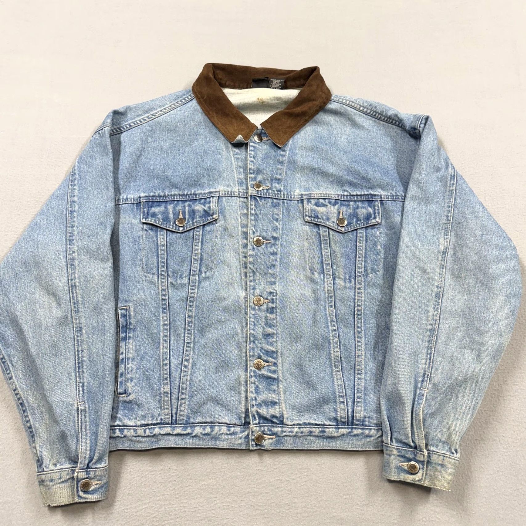 Vintage VINTAGE Warner Bros. Studio Store Jacket Mens 2XL Blue Denim Bomber Taz Rebel 90s Size US XXL / EU 58 / 5 - 5 Thumbnail