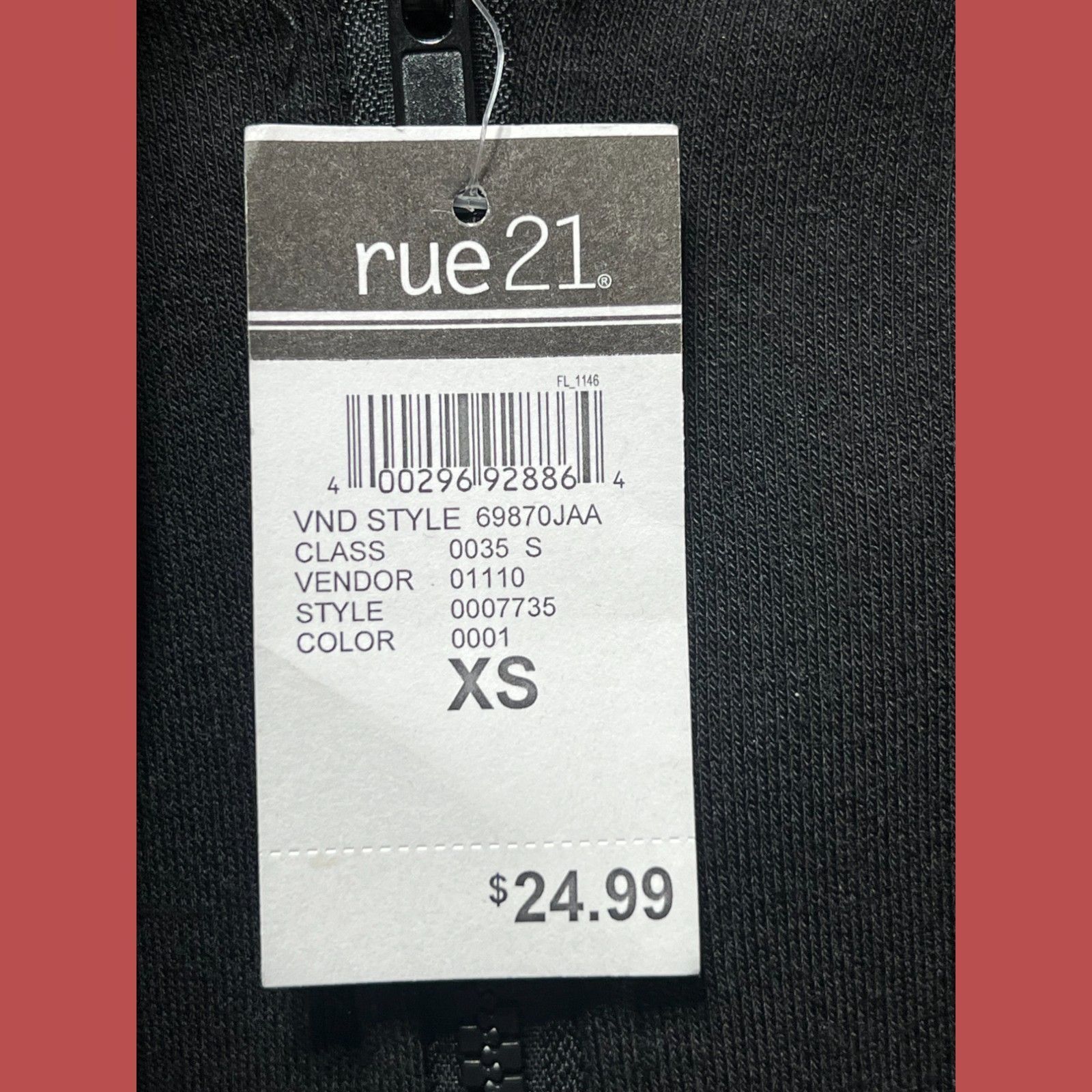 rue21 Rue 21 - Women's Long Sleeve Hooded Sweatshirt - Black - Ext Size XS / US 0-2 / IT 36-38 - 7 Thumbnail