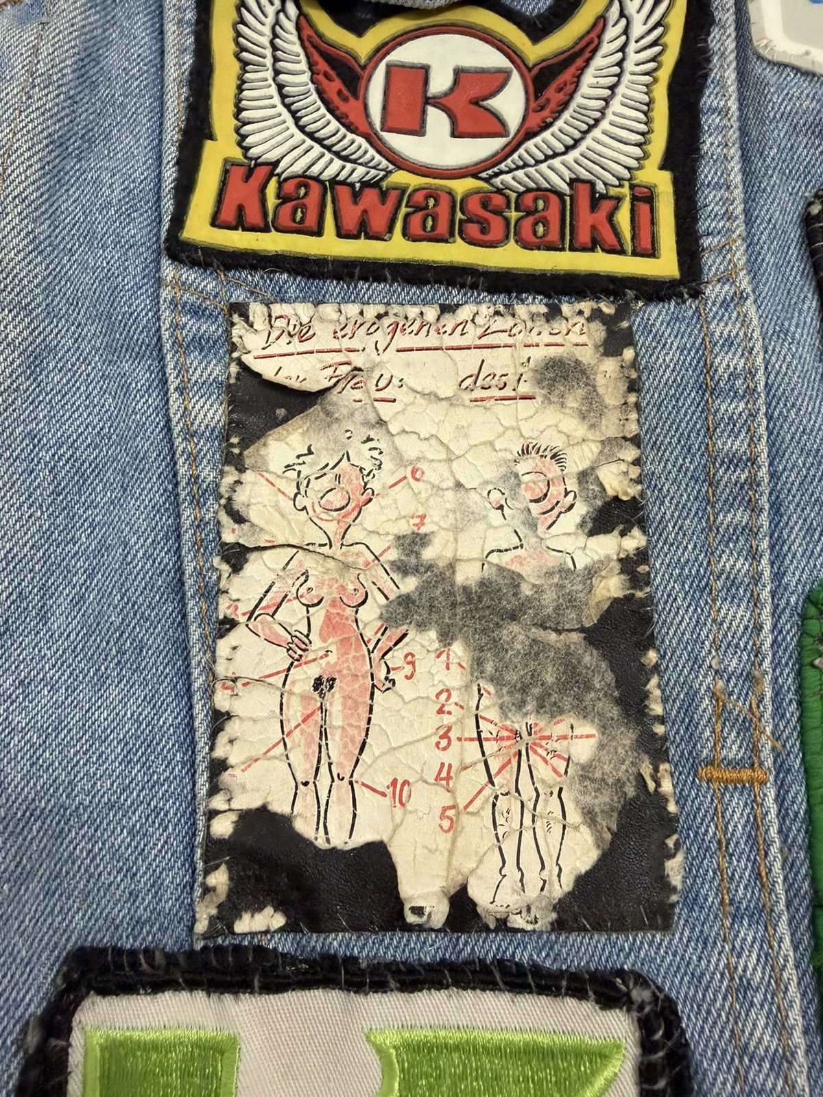 Vintage Biker Gang 80s 51States Cut Embroidered Studded Patched Vest Size US L / EU 52-54 / 3 - 16 Thumbnail