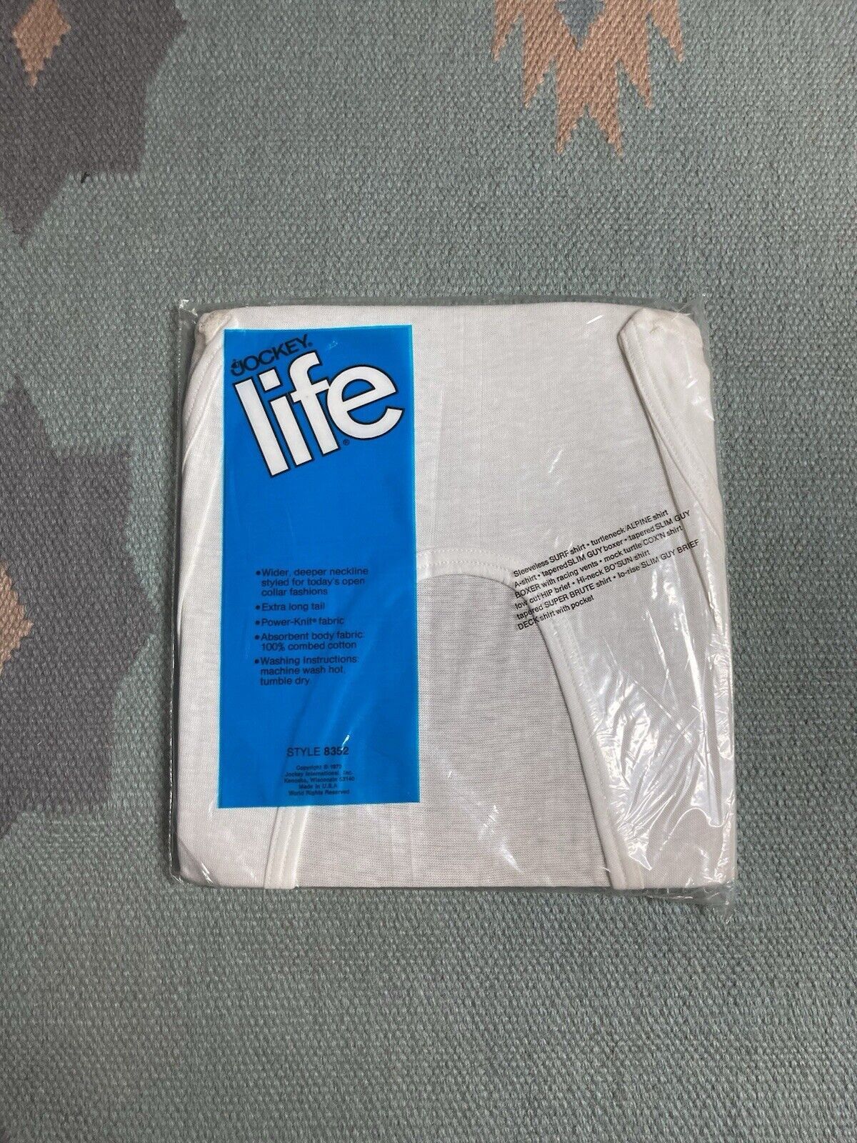 Jockey × Vintage 70s jockey scoop neck t shirt blank white deadstock sealed M Size US M / EU 48-50 / 2 - 4 Thumbnail