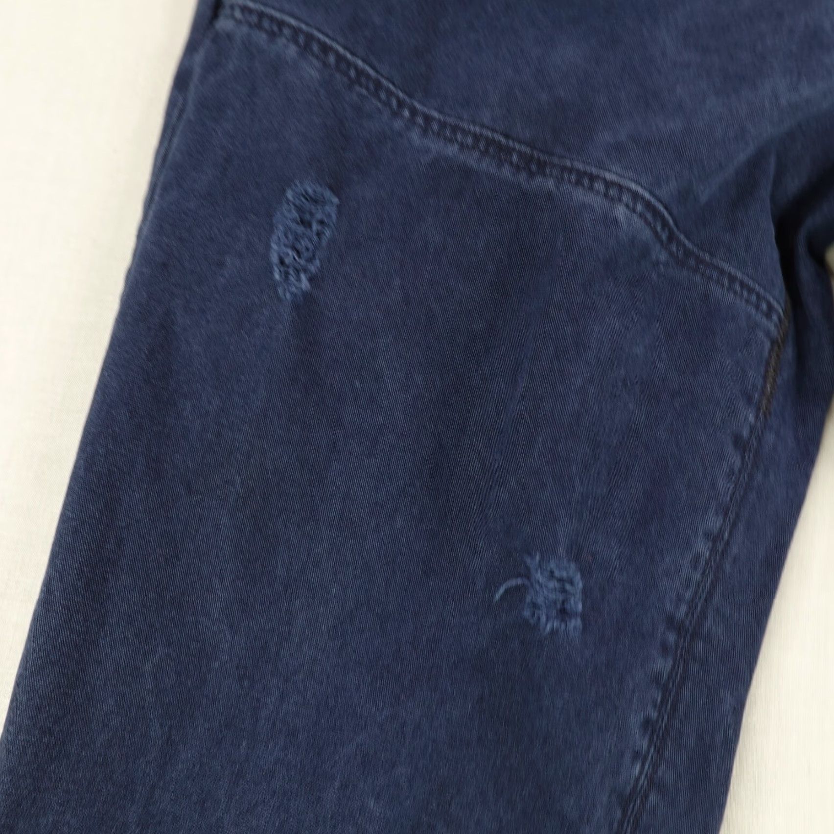 Polo Ralph Lauren VINTAGE Polo Ralph Lauren Pants Mens 34x32 Navy Blue Canvas Chino Button Fly Size US S / EU 44-46 / 1 - 4 Thumbnail