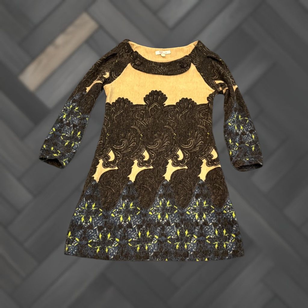 anita dongre black dress Oscar de la Renta Pre Fall 2020 Landscape Tapestry Belted Wrap Dress U –  Palm Beach Vintage main image 0