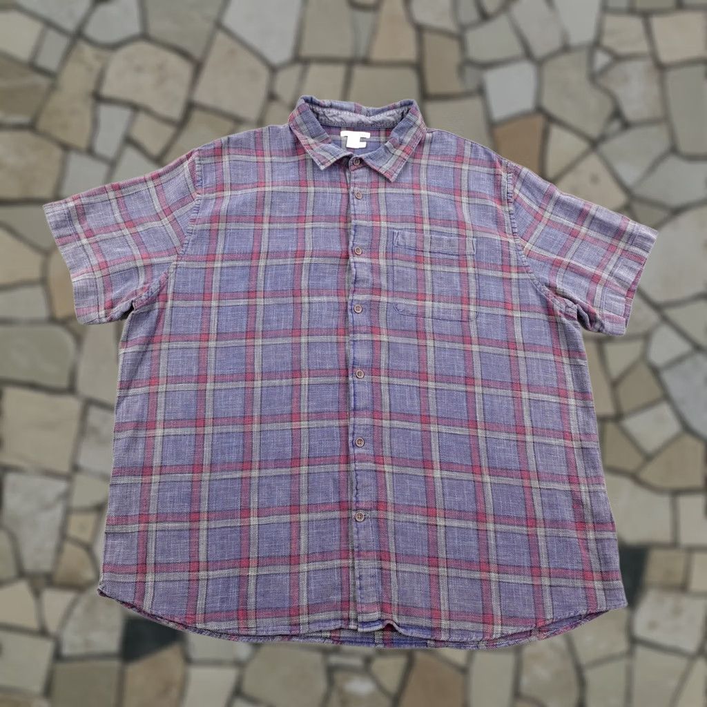Carbon2Cobalt Carbon 2 Cobalt Shirt Mens XL Blue Red Plaid Short Sleeve Button Casual Size US XL / EU 56 / 4 - 1 Thumbnail