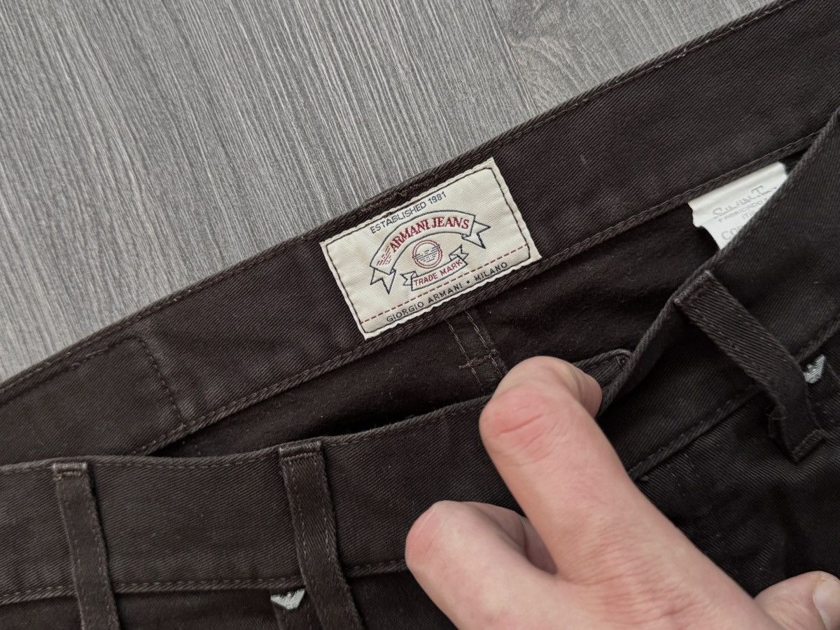 Armani Vintage Armani Relaxed Fit Brown Jeans Size US 32 / EU 48 - 5 Thumbnail