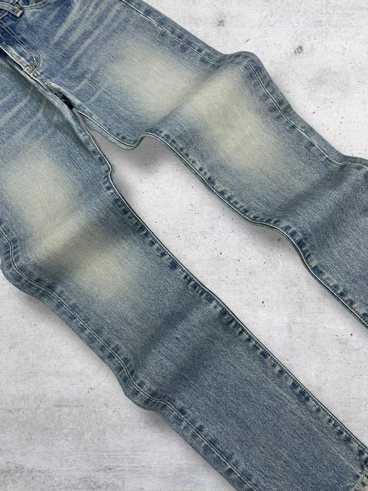 Japanese Brand VINTAGE JAPAN OG BLU BLUE 90S DESIGNER BLUE WASHED DENIM Size US 27 - 6 Thumbnail