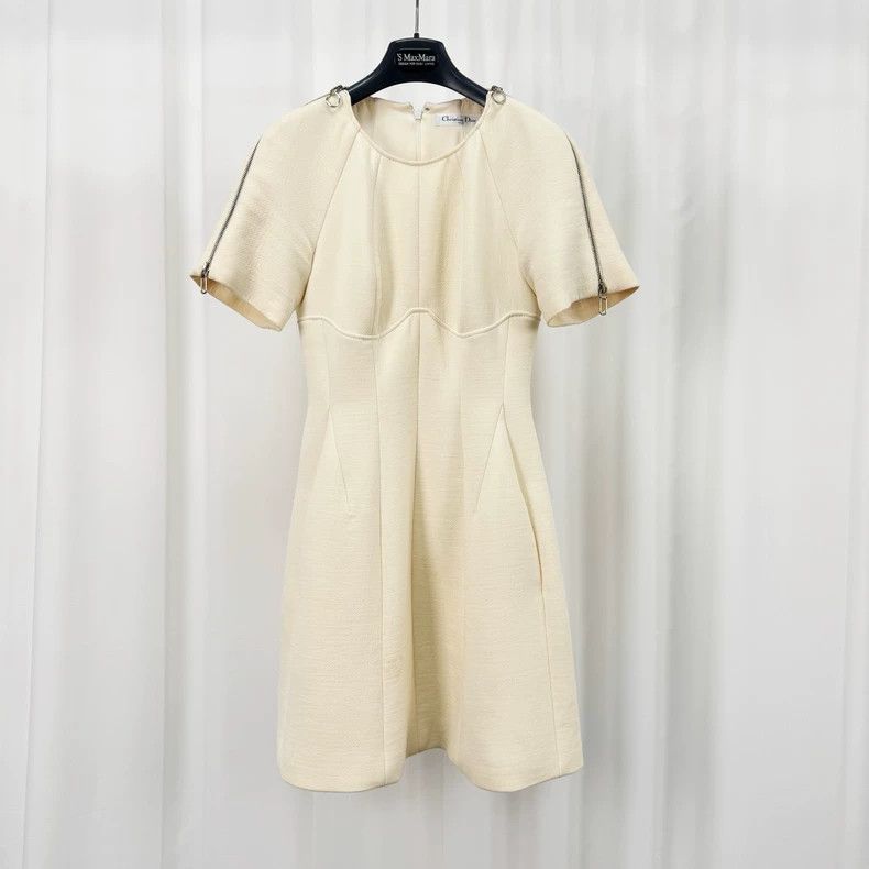 Dior Dior Beige zipper dress Size XXS / US 00 / IT 34 - 1 Thumbnail