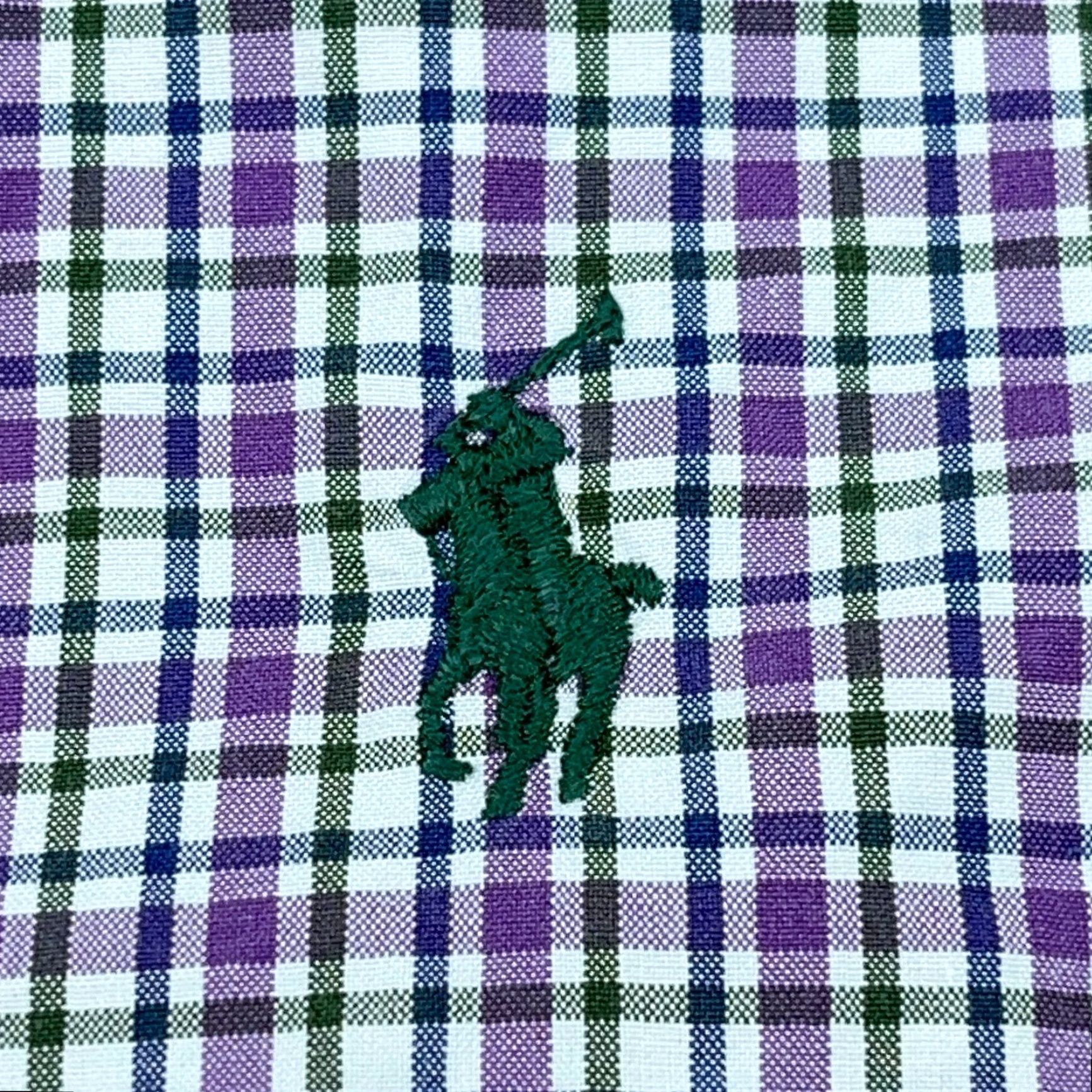 Ralph Lauren Ralph Lauren Shirt Men Button-Up 18 34 Purple Green Plaid OCBD XXL Size US XXL / EU 58 / 5 - 3 Thumbnail