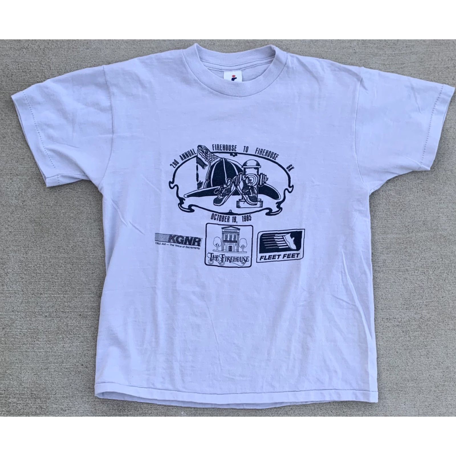 Vintage VINTAGE Firehouse To Firehouse 6K T-Shirt 1985 KGNR The Firehouse Feet Fleet L Gray Unisex 80s Firehouse Firehouse 6K Size US L / EU 52-54 / 3 - 7 Thumbnail