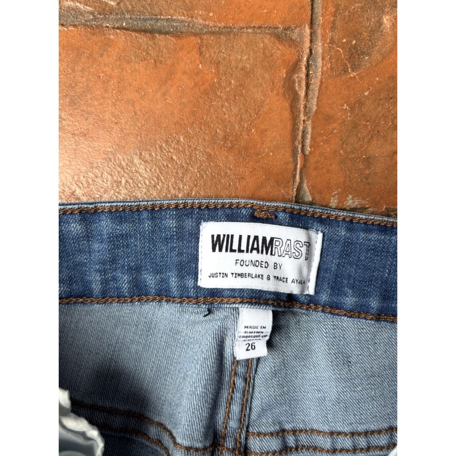 Denime William Rast Jeans Floral Patch Denim Cotton Stretch Skinny Leg Jeans Womens 26 Blue Modern Vintage No Size 26" / US 2 / IT 38 - 2 Thumbnail