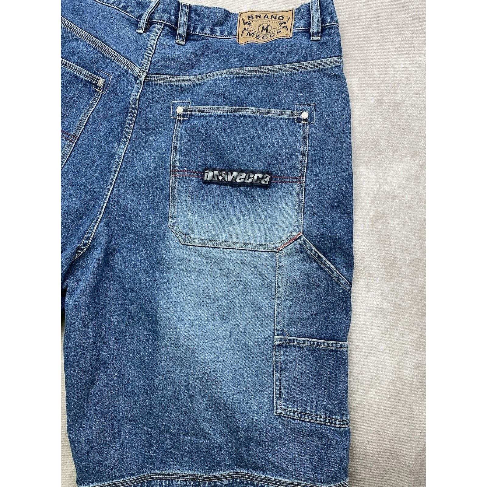 Mecca VTG Mecca USA Denim Shorts Jorts 42 Y2K 90s Baggy Carpenter Size US 42 / EU 58 - 3 Thumbnail