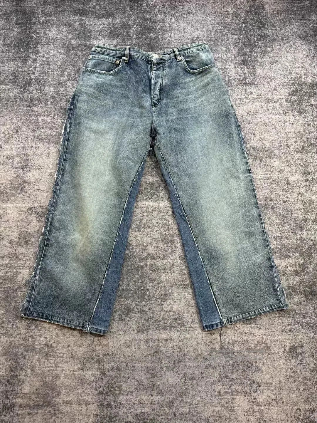 Balenciaga Balenciaga Denim Spliced Sweatpants. Size US 26 / EU 42 - 1 Thumbnail