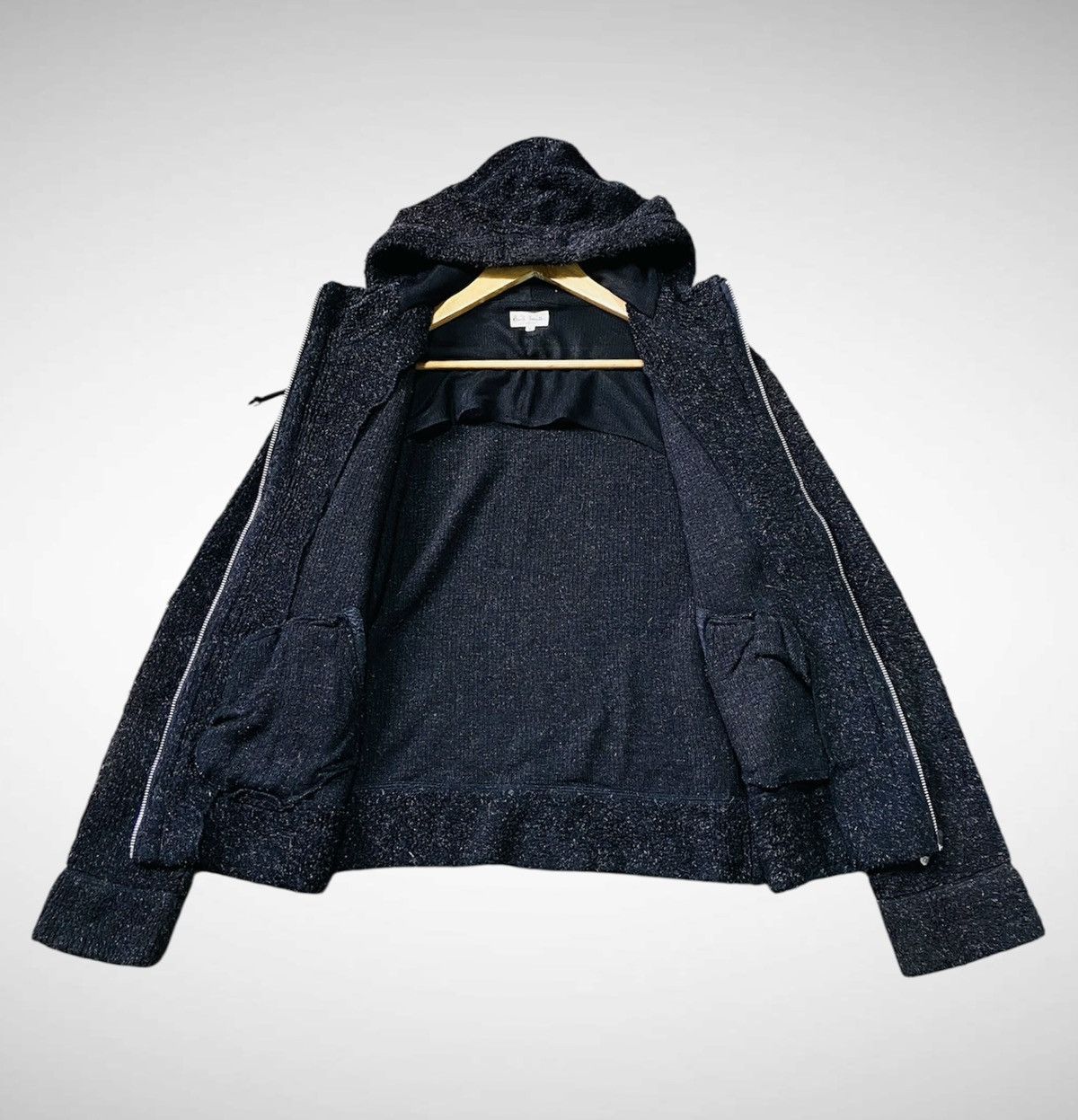Paul Smith Vintage Paul Smith Mohair Zipper Hoodie Size US L / EU 52-54 / 3 - 4 Thumbnail