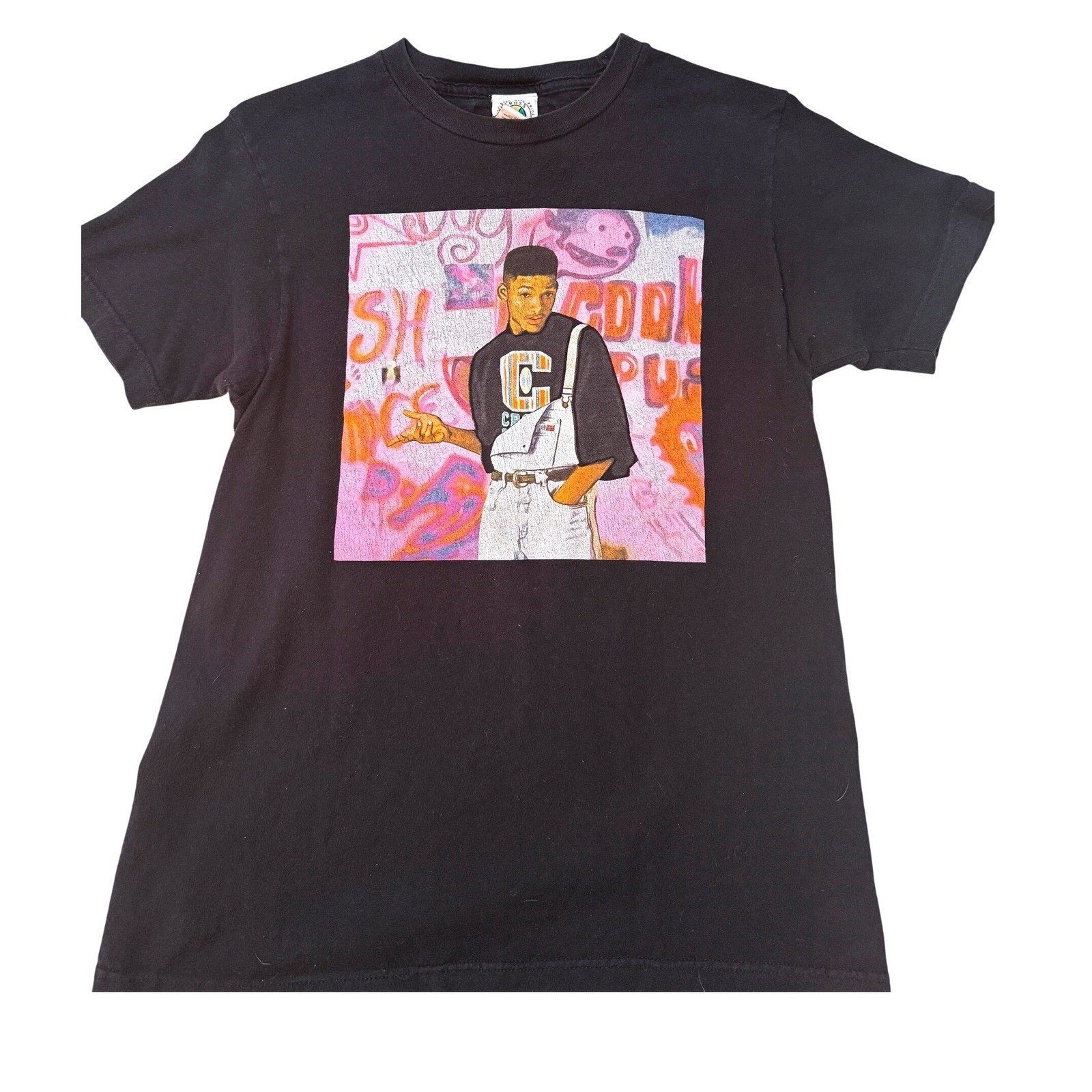 Cross Colours Vintage 90s Fresh Prince of Bel-Air T-Shirt Med Will Smith Size US M / EU 48-50 / 2 - 2 Thumbnail