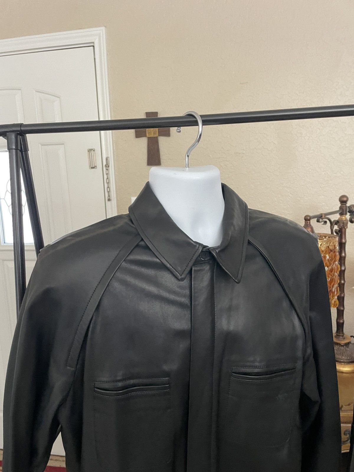 Alexander Wang 100% Lambskin Leather Shirt Jacket Size US L / EU 52-54 / 3 - 3 Thumbnail