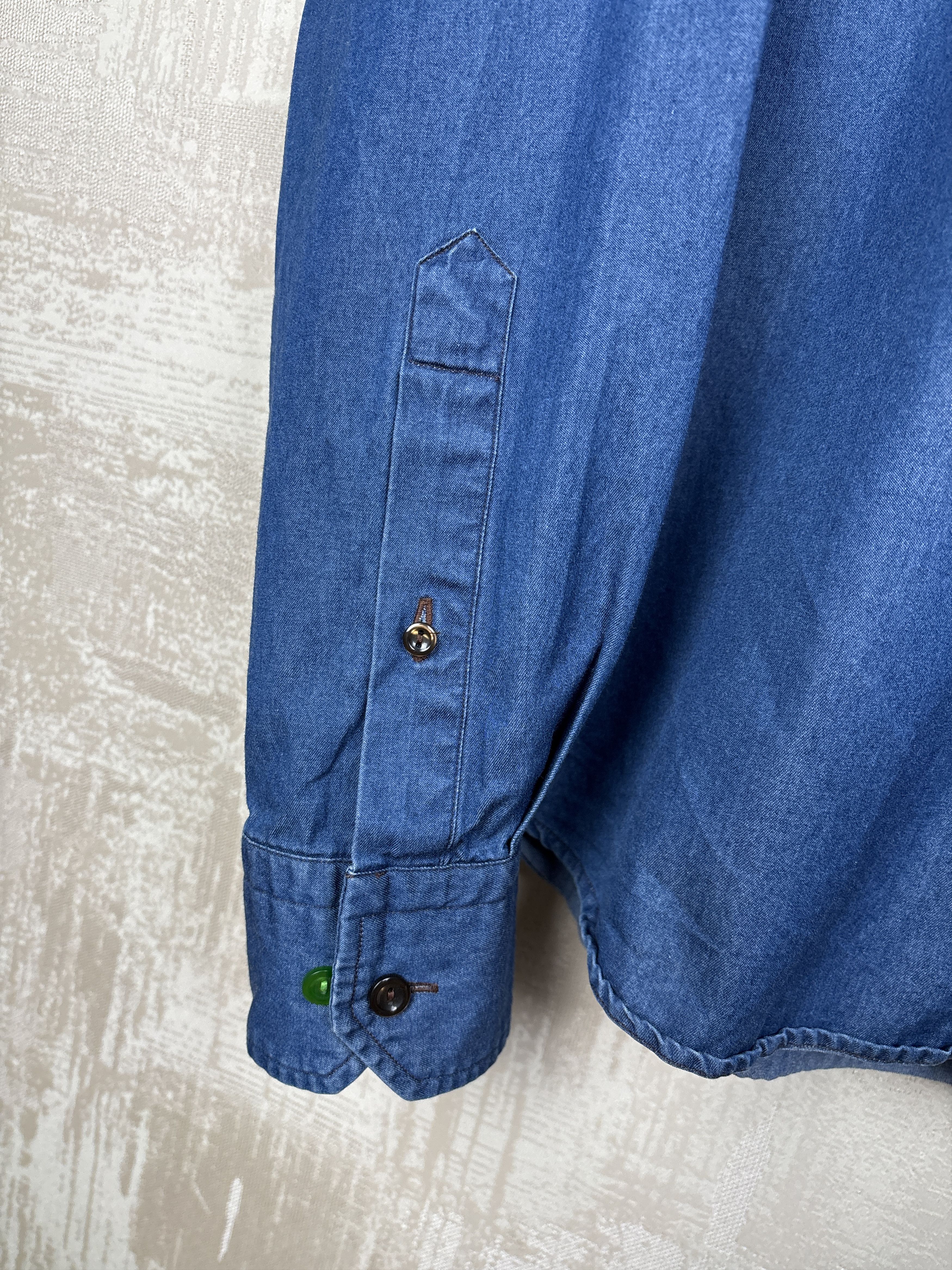 Eton Eton Contemporary Denim Dress Shirt Button Up Size US M / EU 48-50 / 2 - 11 Thumbnail