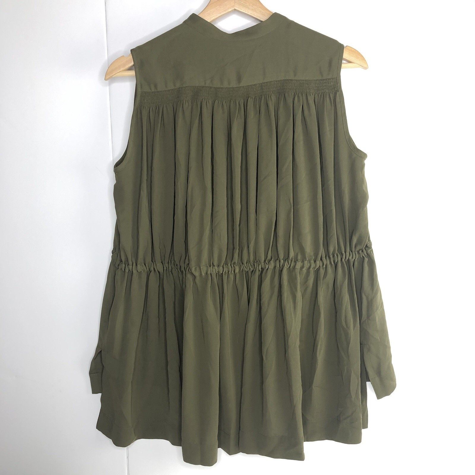 Banana Republic Banana Republic Women Tie-waist Top Blouse Size XS High-low Size XS / US 0-2 / IT 36-38 - 2 Thumbnail