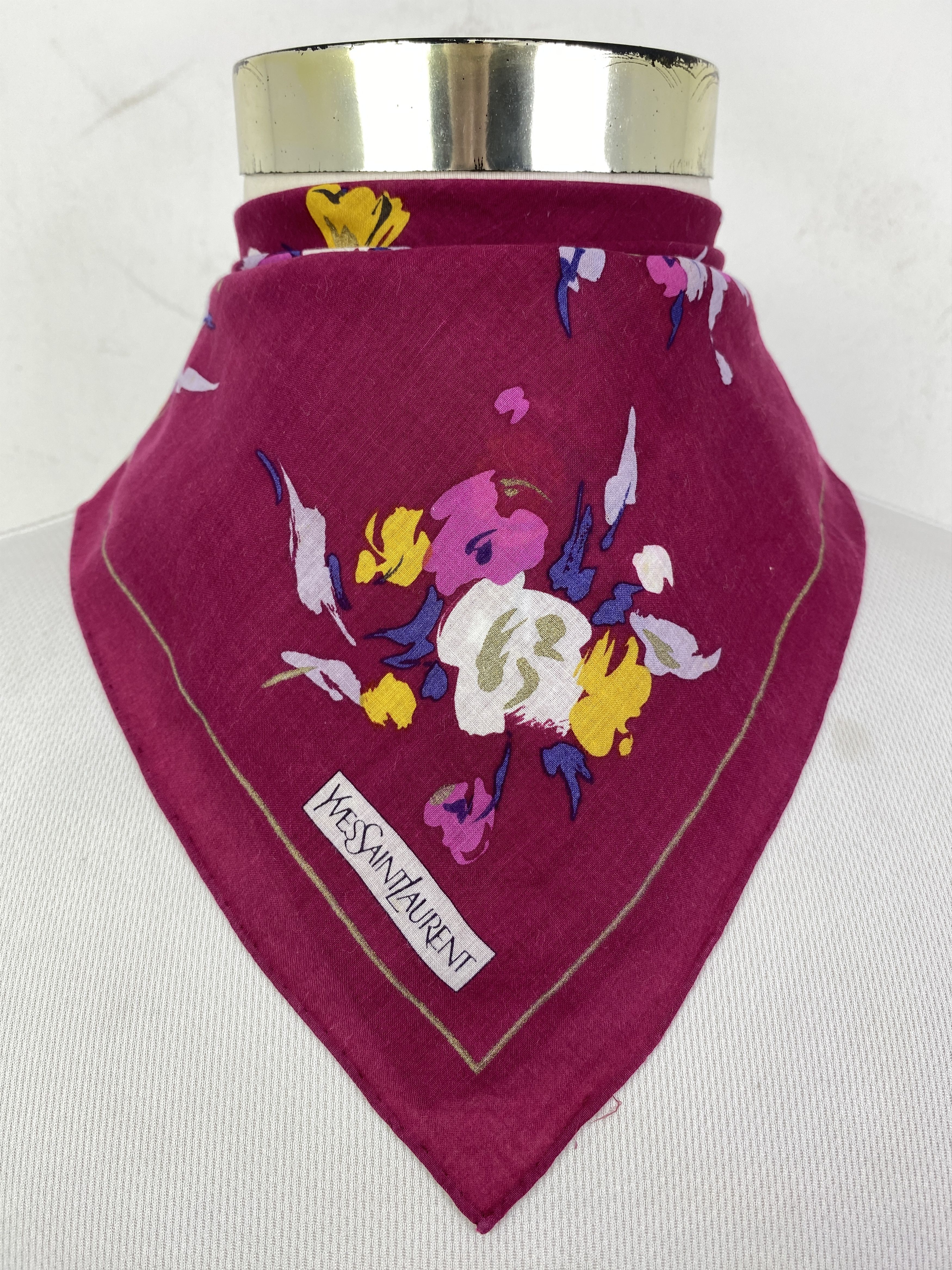 Yves Saint Laurent Yves Saint Laurent Handkerchief / Neckerchief HKC0938 Size ONE SIZE - 1 Thumbnail