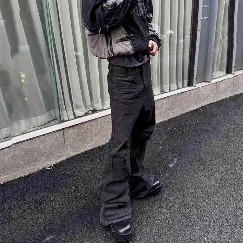 Designer × Japanese Brand Heavy duty hand brushed waxed vinyl coated jeans Size US 33 - 1 Thumbnail