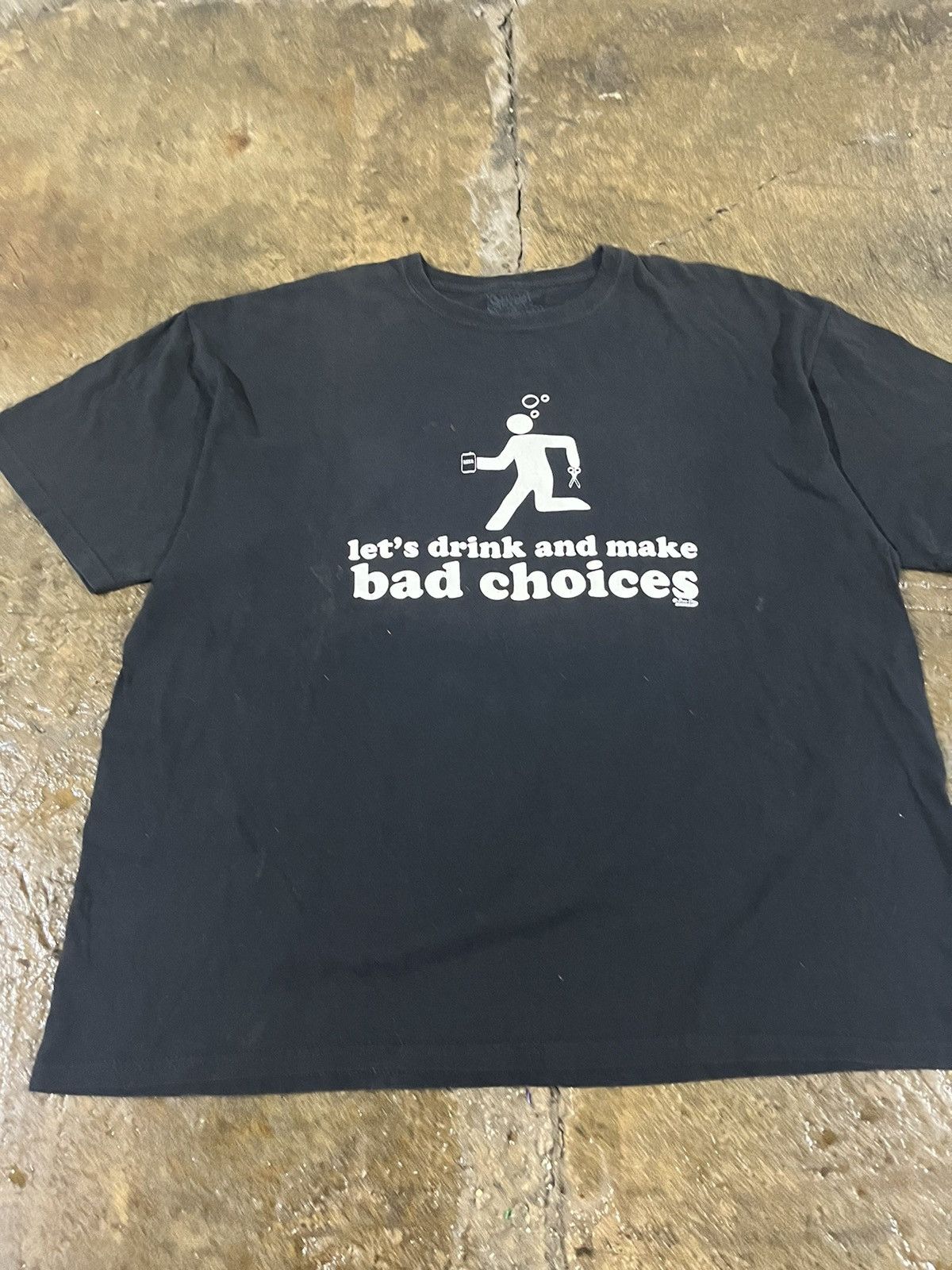 Vintage Crazy Y2K Let's Drink & Make Bad Choices Humor Drinking Tee Size US XXL / EU 58 / 5 - 3 Thumbnail