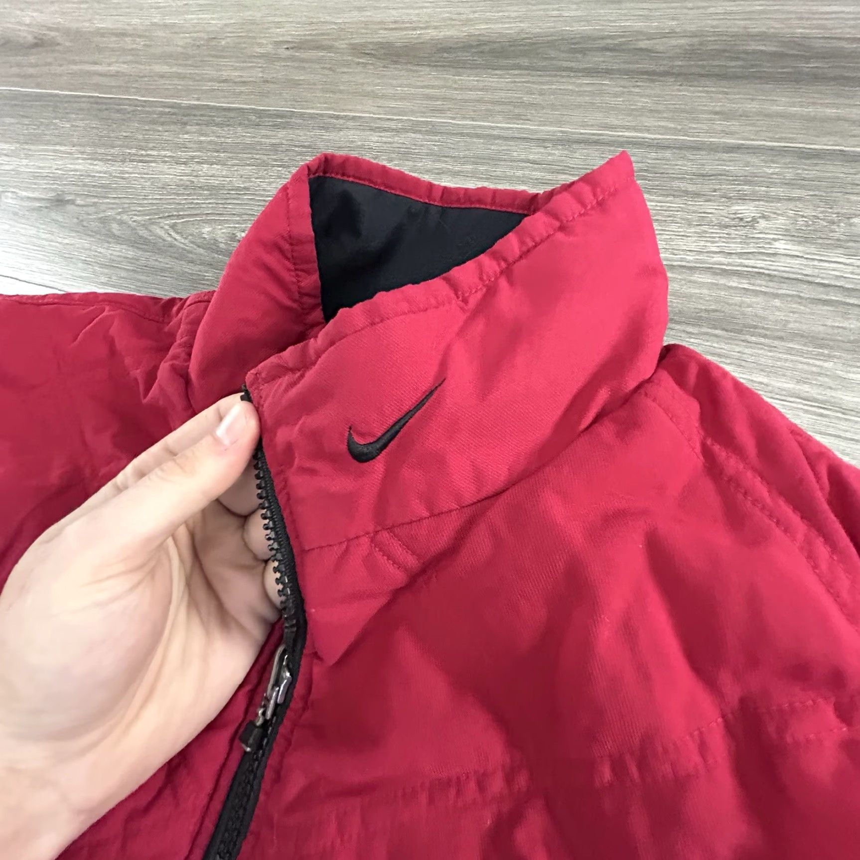 Nike VINTAGE Nike Vest Jacket Womens Large Reversible Nylon 90s Spellout Logo Zipper Pockets Blue Size L / US 10 / IT 46 - 5 Thumbnail