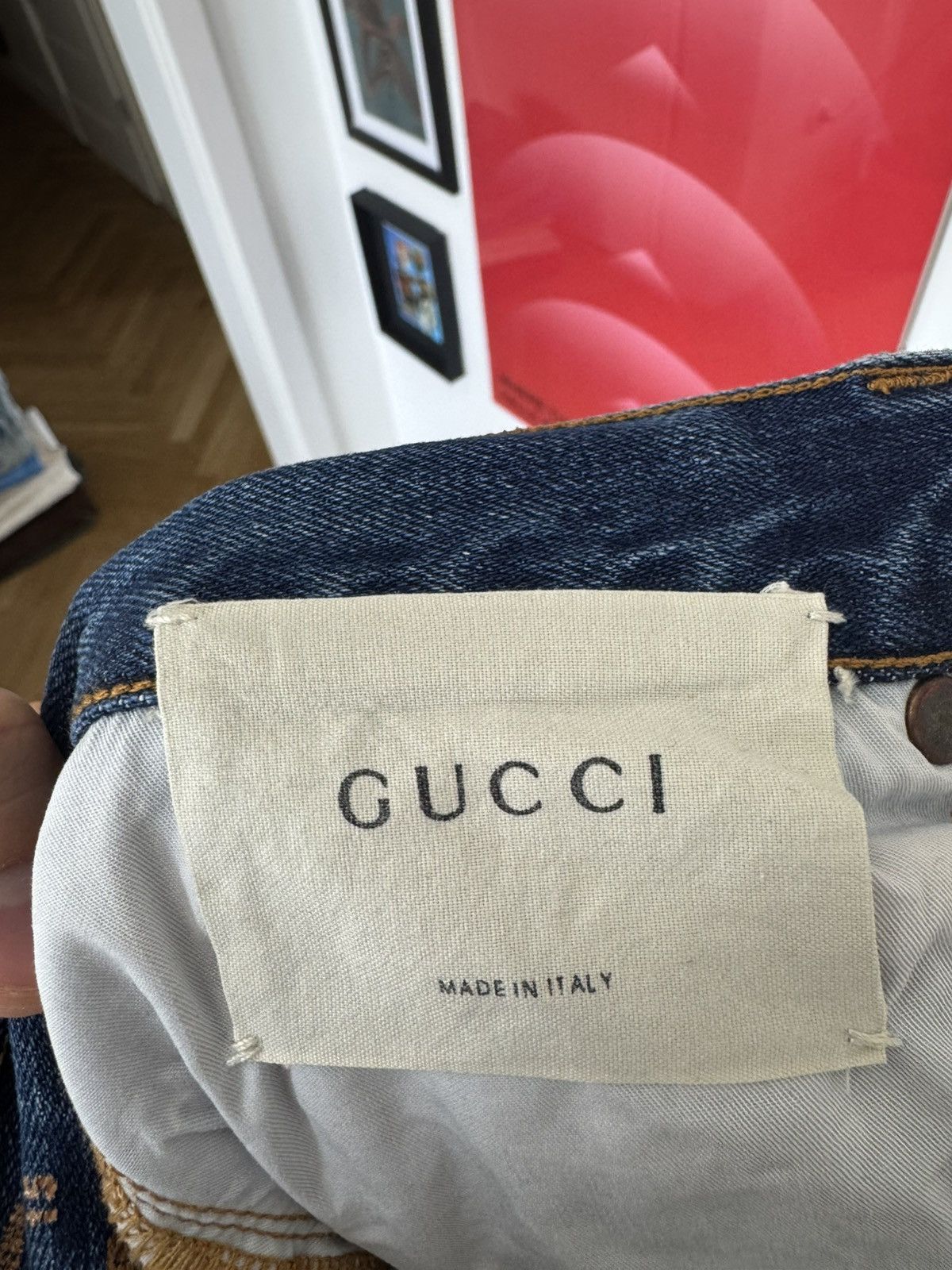 Gucci Gucci Snake Floral Denim Pant Designer Jeans Archive Rare Size US 26 / EU 42 - 8 Thumbnail