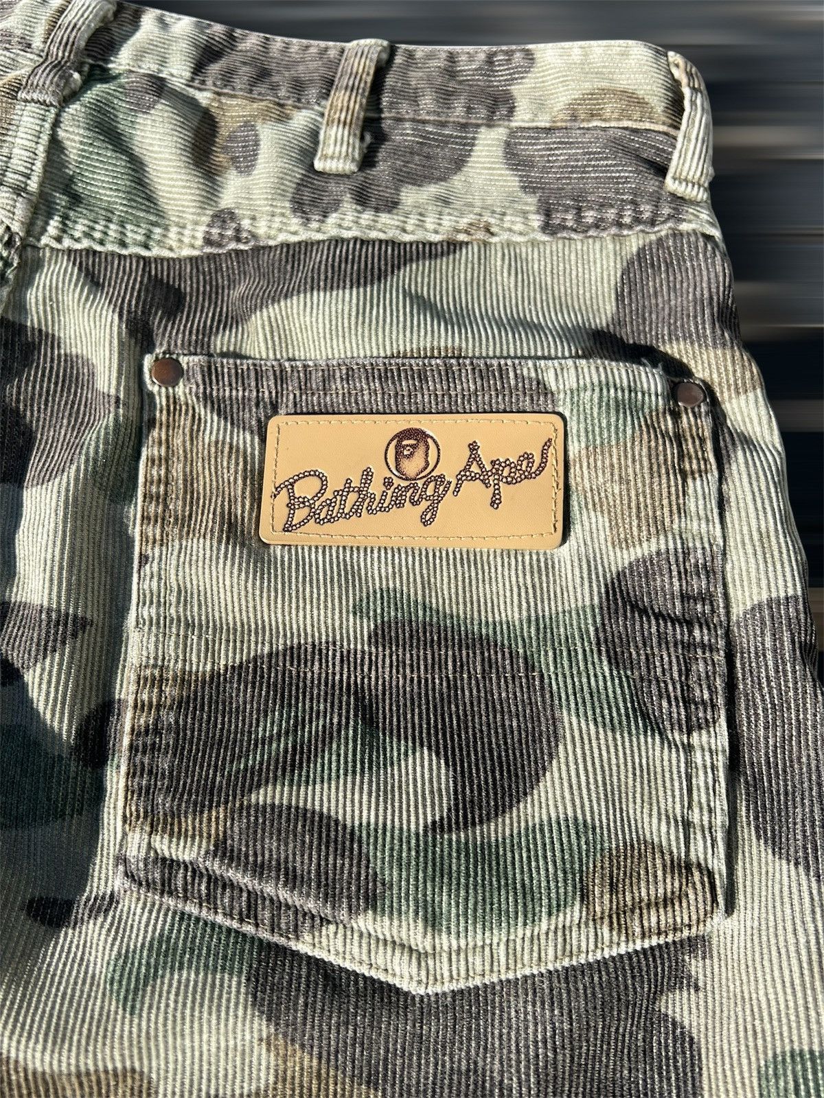Bape Green Camo Corduroy Pants Size US 28 / EU 44 - 5 Thumbnail