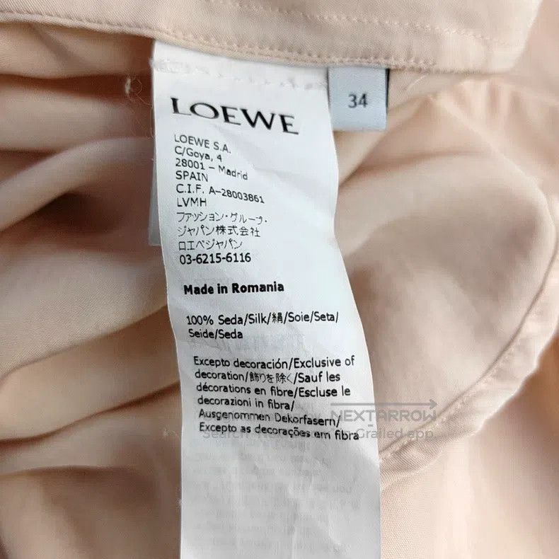 Loewe Loewe Pink Mulberry Silk Long Sleeve Shirt Size XXS / US 00 / IT 34 - 3 Thumbnail