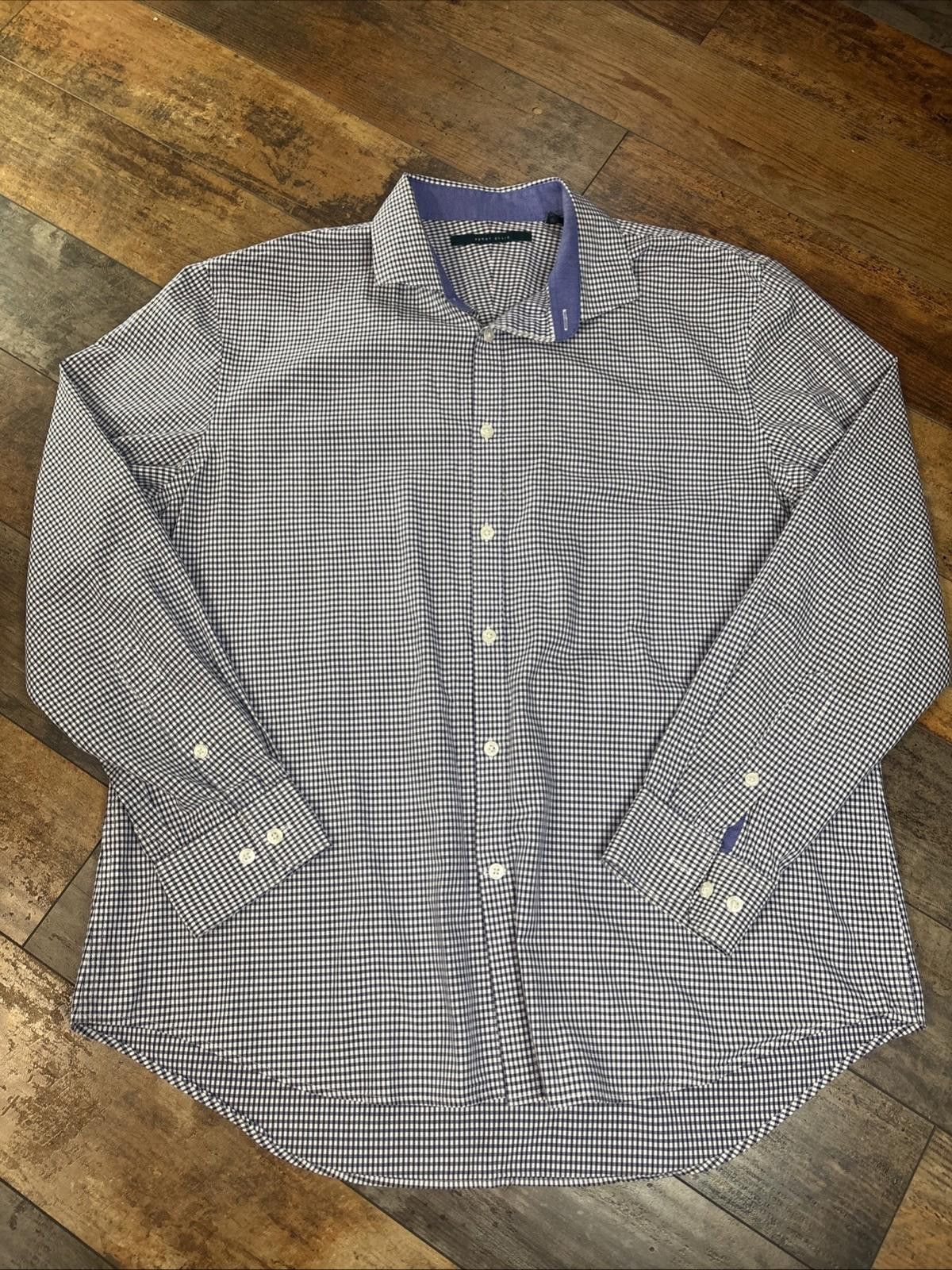 Perry Ellis Perry Ellis Men's XL Plaid Long Sleeve Button-Down Shirt Size US XL / EU 56 / 4 - 1 Thumbnail