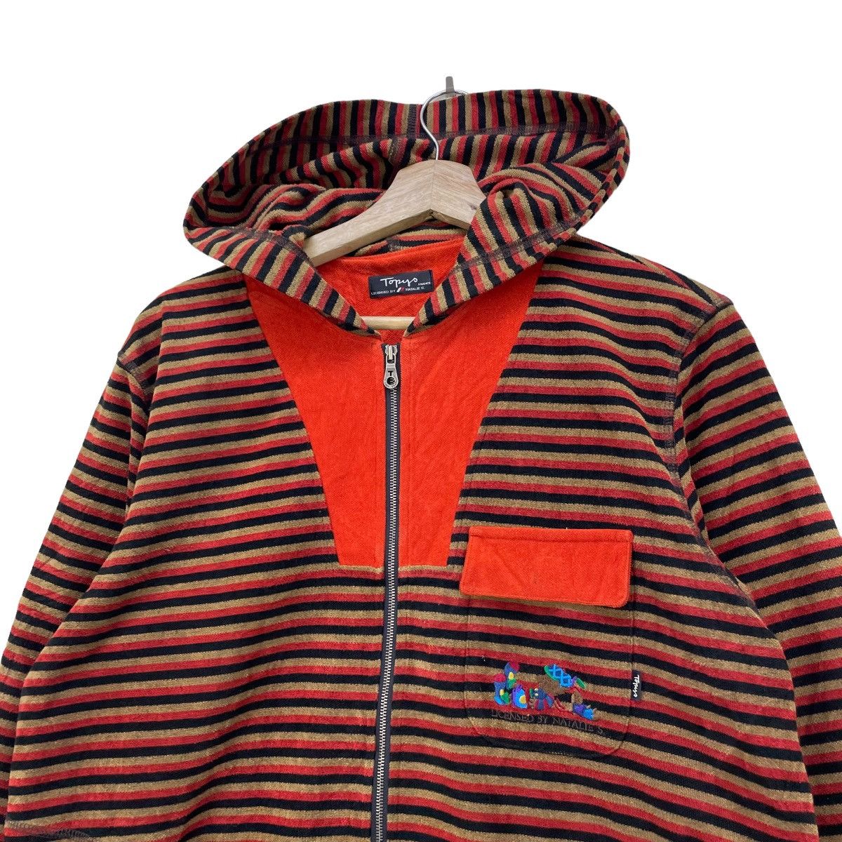 Japanese Brand × Vintage Japanese Brand Natalie Topyo Striped Hoody Jacket Size M / US 6-8 / IT 42-44 - 3 Thumbnail