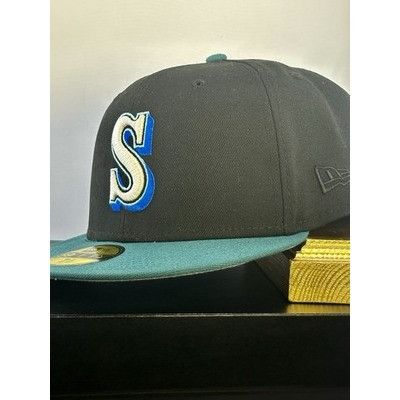 New Era Seattle Mariners Hat Club 59FIFTY Black Northern Lights 30th Size ONE SIZE - 3 Thumbnail