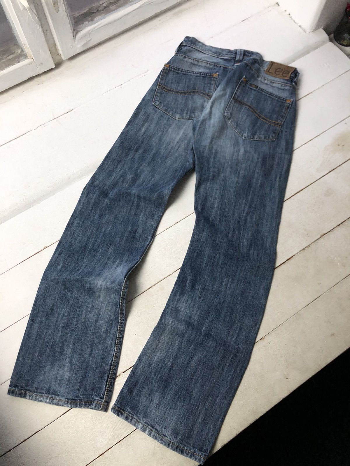 Lee 🔥Rare Opium Baggy VNTG 00s Y2K Bootcut Grange Denim Jeans Size US 29 - 2 Thumbnail