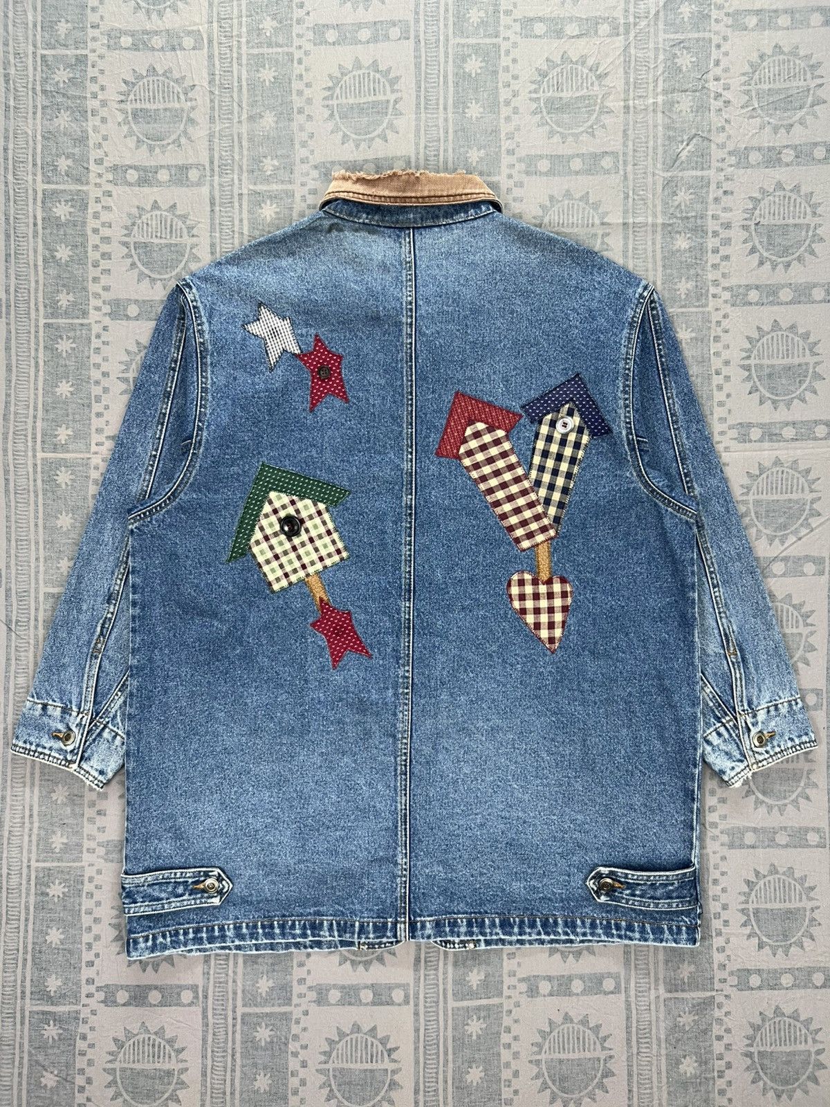 Vintage Haik’s Dirty Distressed Denim Chore Jacket Size XL / US 12-14 / IT 48-50 - 2 Thumbnail