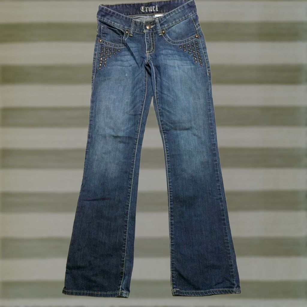 Vintage Rocky Mountain Cruel Jeans Bootcut Women's 30x33 Denim Blue Studded Distressed KERI 30 ESPN? Size 30" / US 8 / IT 44 - 1 Thumbnail