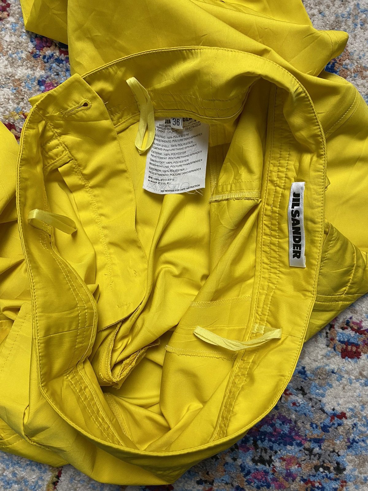 Jil Sander Jil Sander Yellow Men's Beach Cropped Shorts W32 Size US 32 / EU 48 - 7 Thumbnail