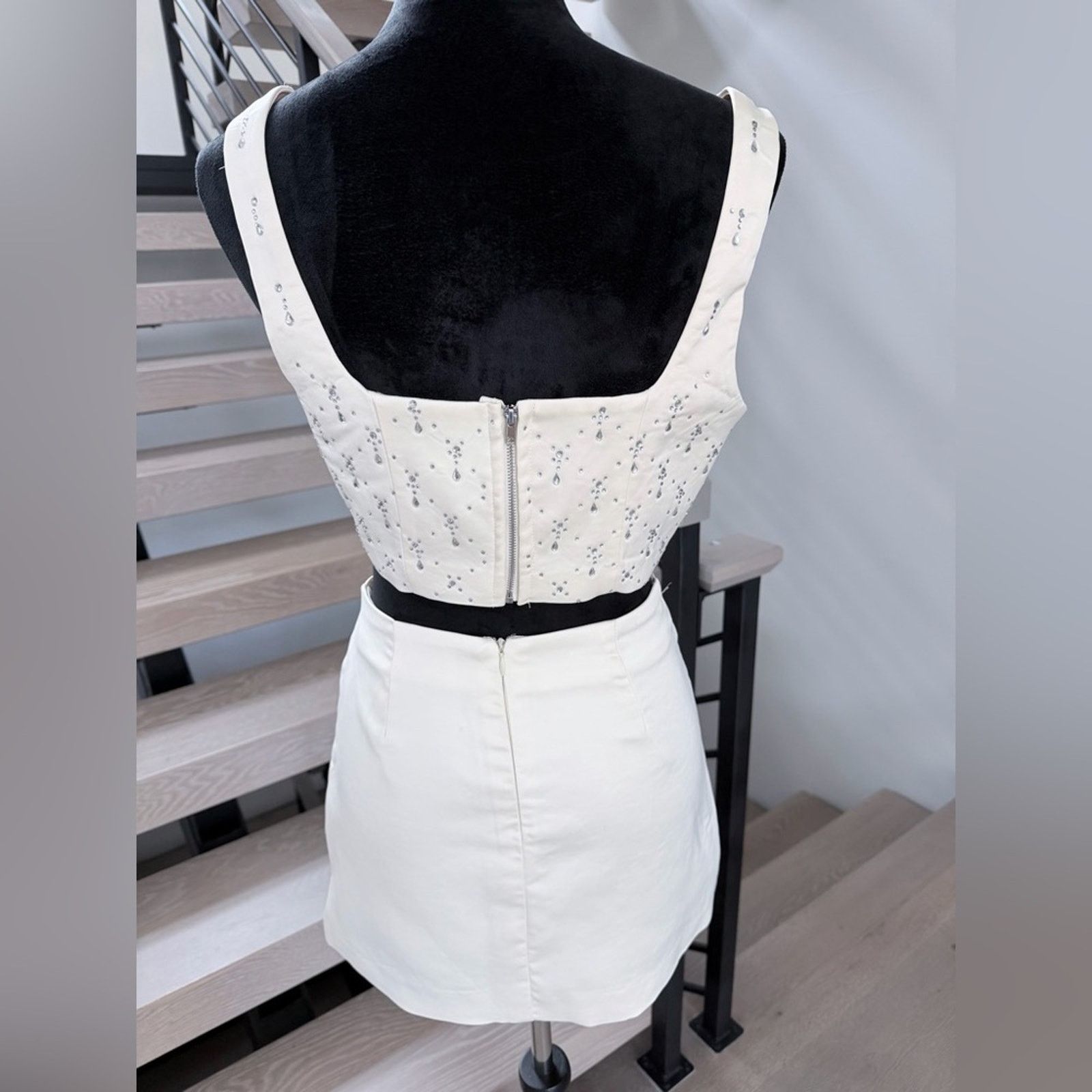 Other White Y2K Matching Skirt set .Top size M and skirt size S Size 26" / US 2 / IT 38 - 5 Thumbnail