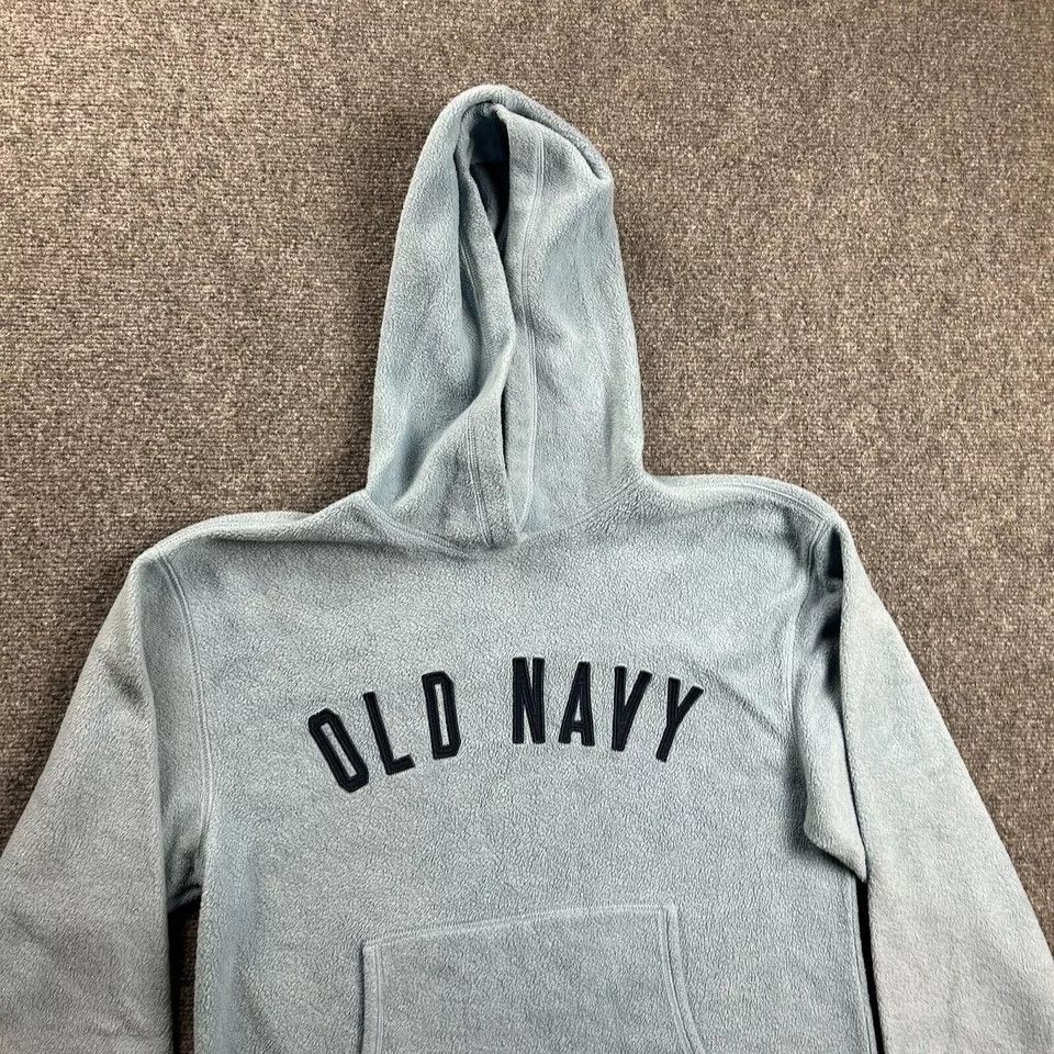 Old Navy × Vintage Vintage Old Navy Hoodie Mens Medium Blue Pullover Fleece Size US M / EU 48-50 / 2 - 2 Thumbnail