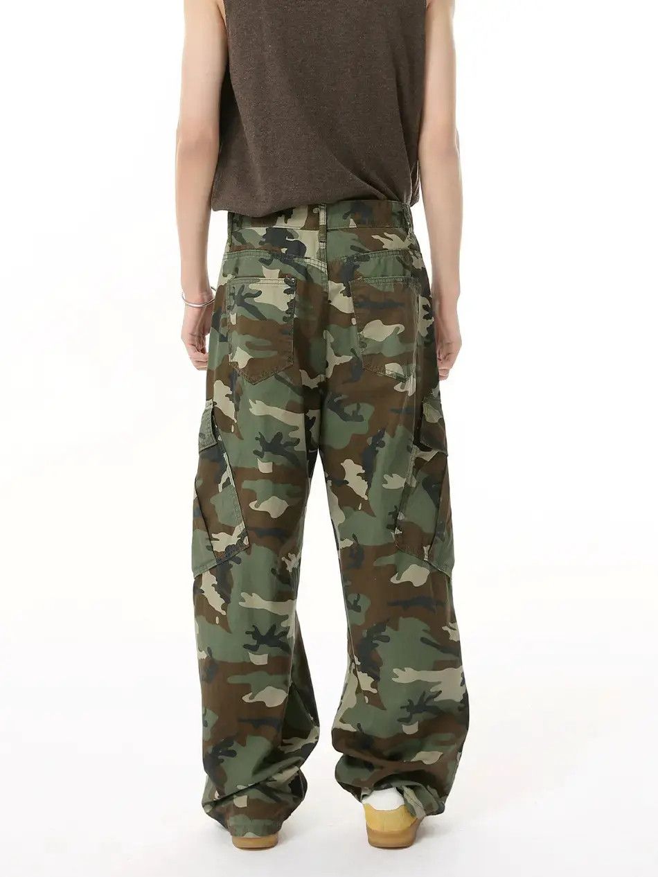 Japanese Brand Retro loose camouflage pocket jeans Size US 32 / EU 48 - 5 Thumbnail