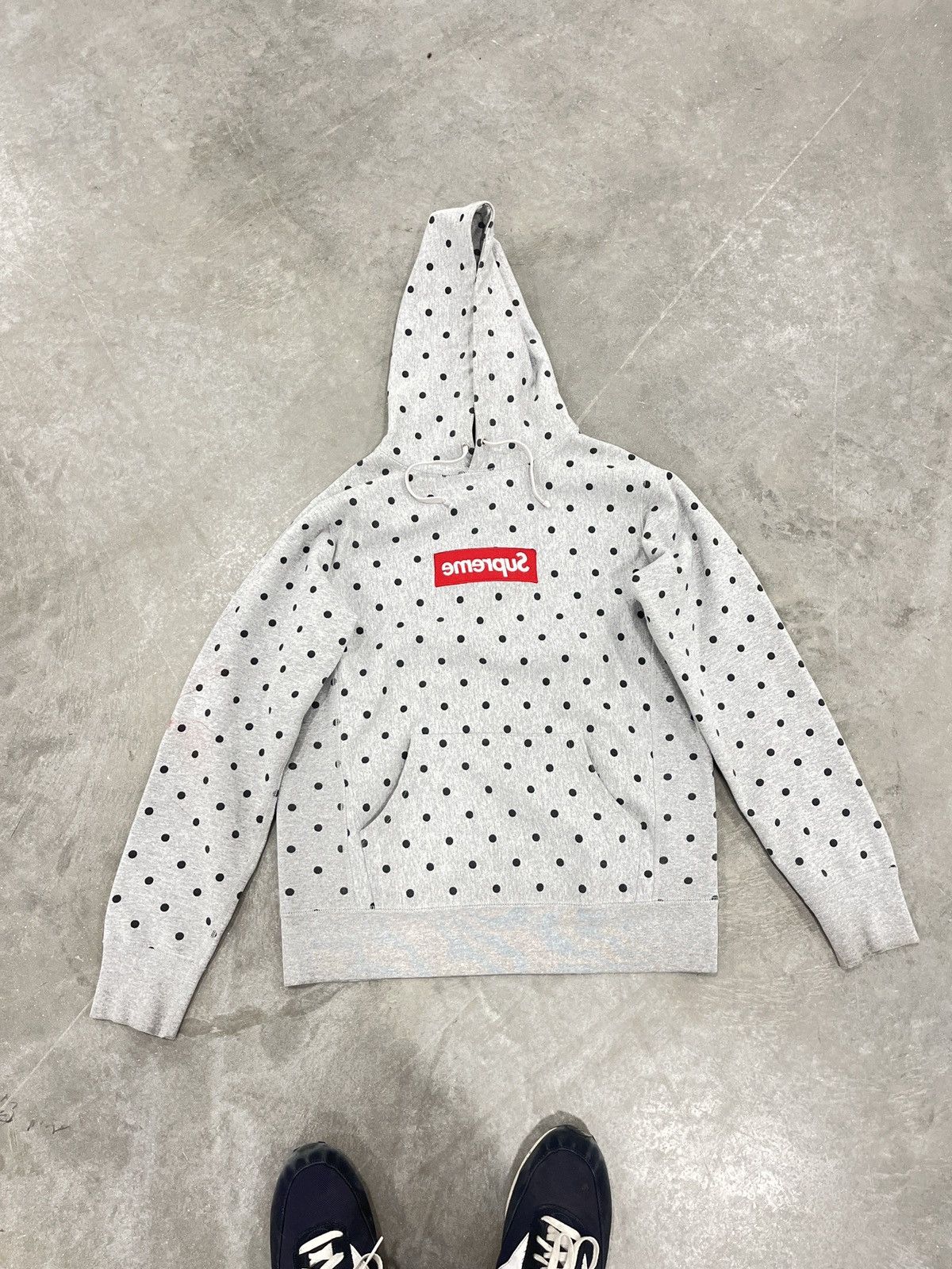 Supreme Cdg Polka Dot Box Logo Hoodie Grailed