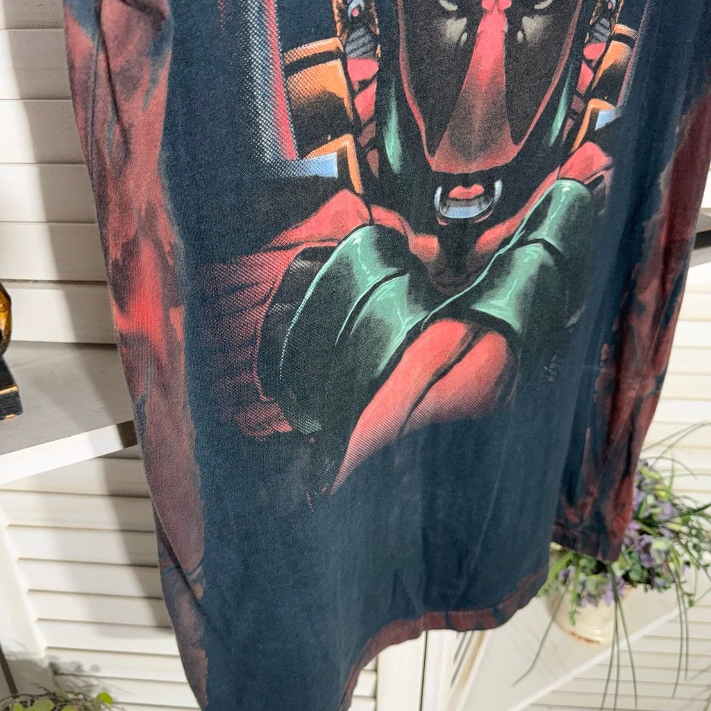 Marvel Comics Marvel Deadpool T-shirt bleached retro style black men's M Size US M / EU 48-50 / 2 - 6 Thumbnail