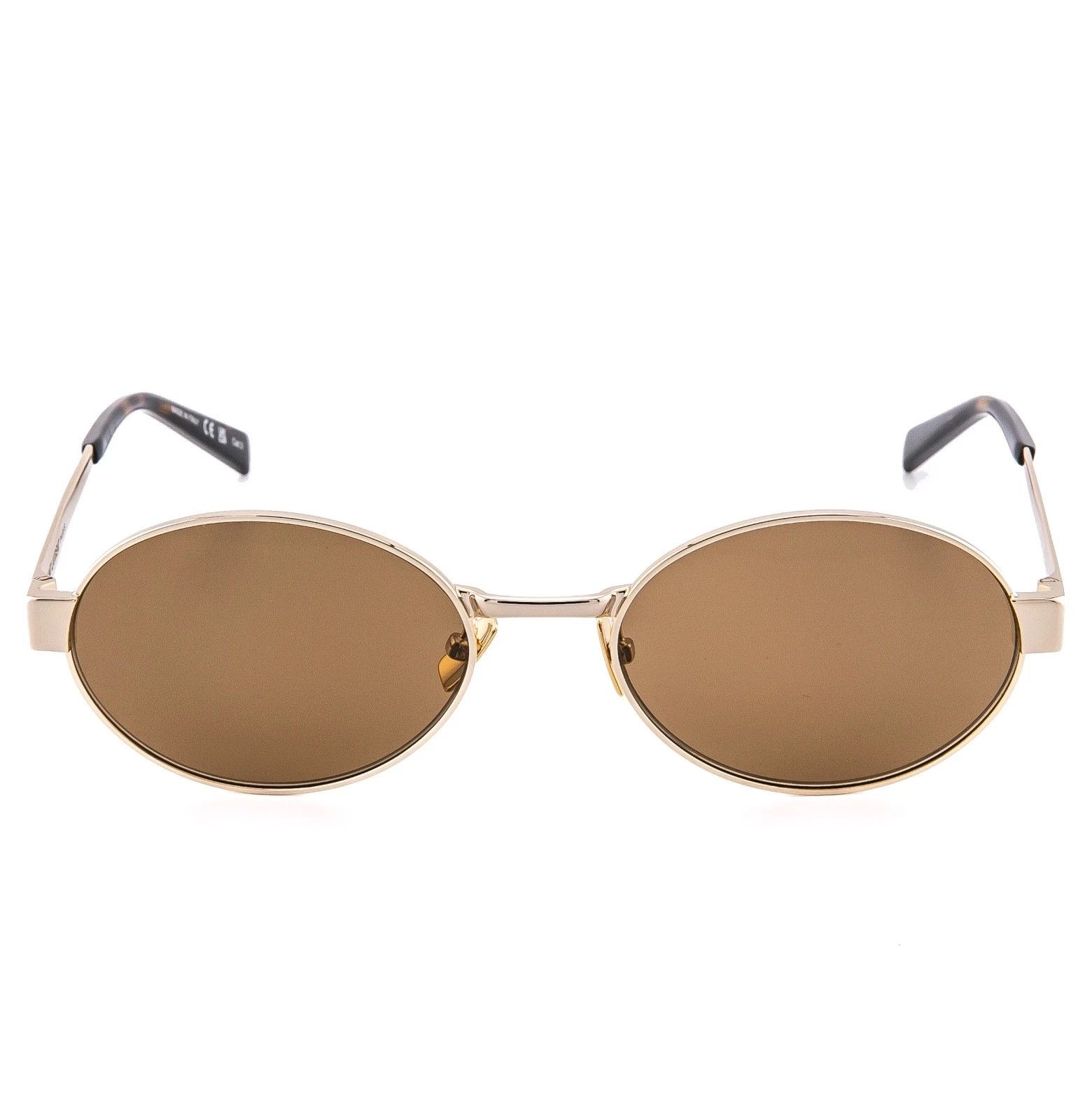 Saint Laurent Paris SAINT LAURENT SL 692 SL692 Gold Brown Narrow Slim Oval 004 Size ONE SIZE - 5 Thumbnail