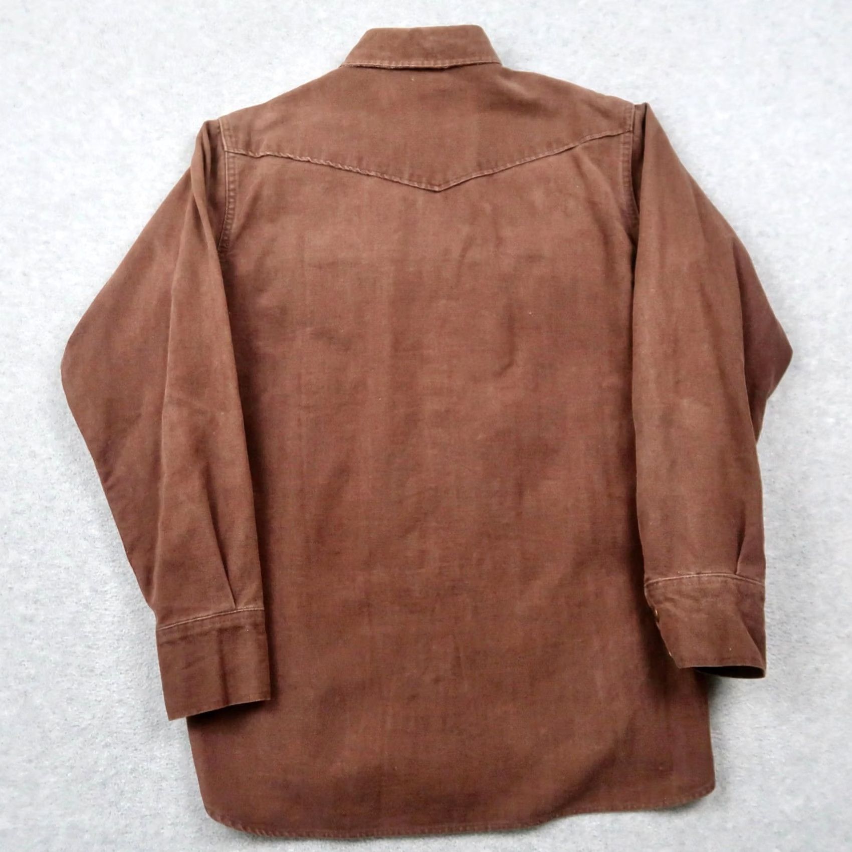 Eddie Bauer Vintage Eddie Bauer Moleskin Long Sleeve Button-Up Shirt Mens M Brown Cotton Western 80s 70s Retro USA Classic Pockets Size US M / EU 48-50 / 2 - 2 Thumbnail