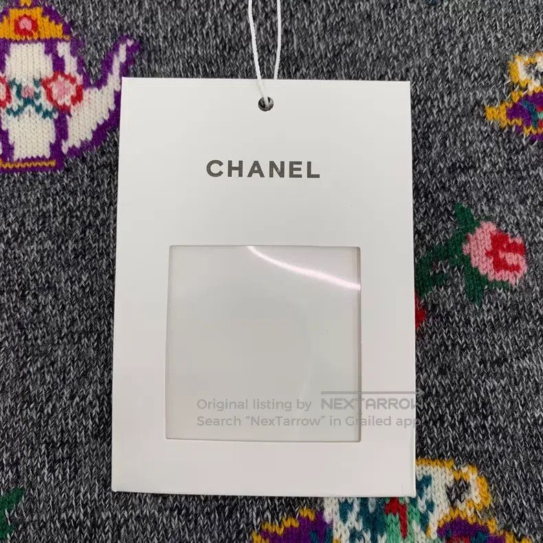 Chanel Chanel 24 dark gray cashmere round-neck long-sleeved knitt Size S / US 4 / IT 40 - 7 Thumbnail