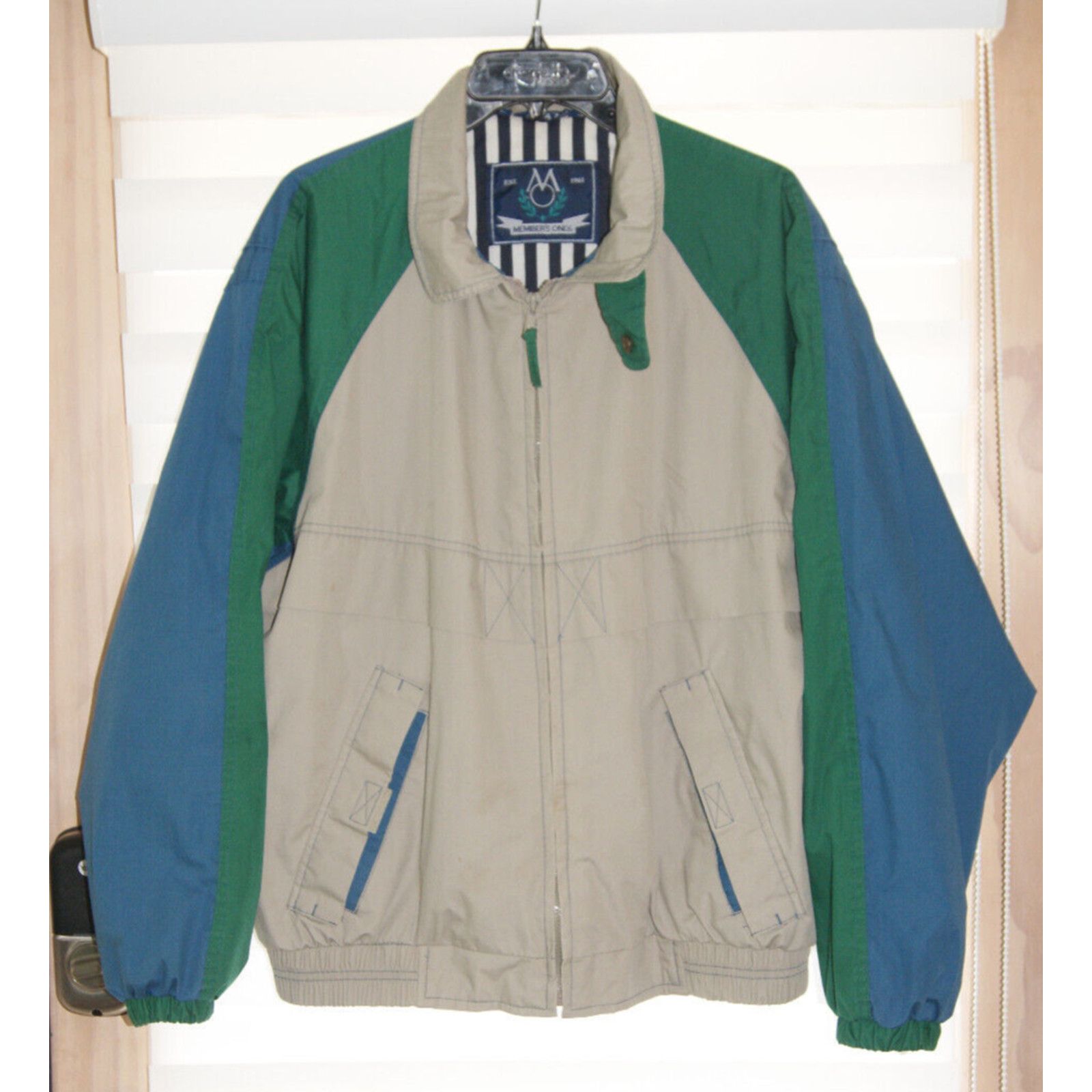Members Only Vtg 80s 90s Members Only Color Block Mens Large Zip Jacket Size US L / EU 52-54 / 3 - 2 Thumbnail