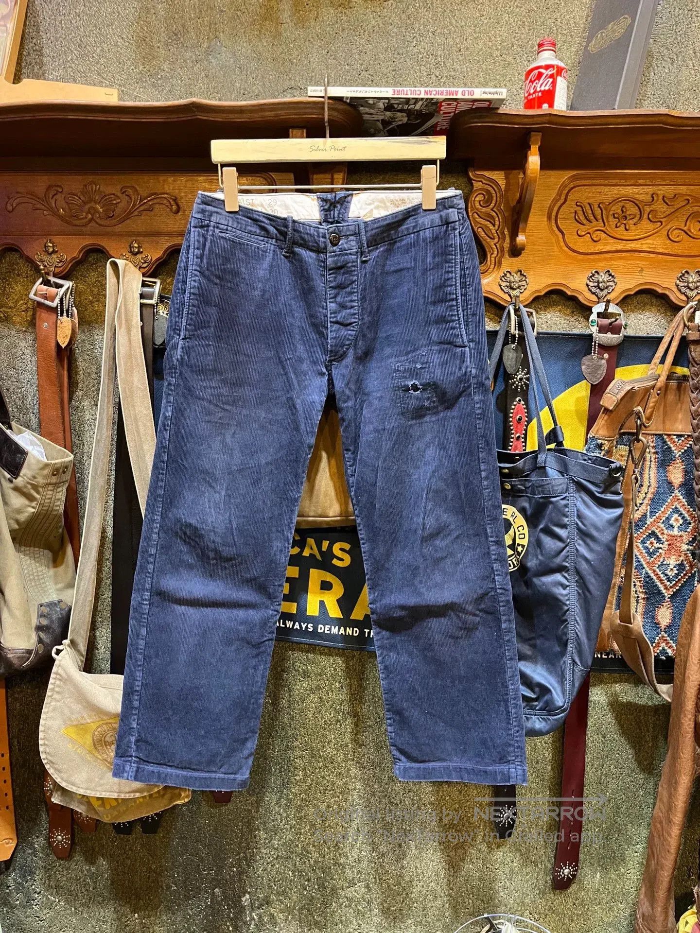 RRL Ralph Lauren RRL Vintage Blue Dyed Corduroy Pants. Size US 29 - 1 Thumbnail