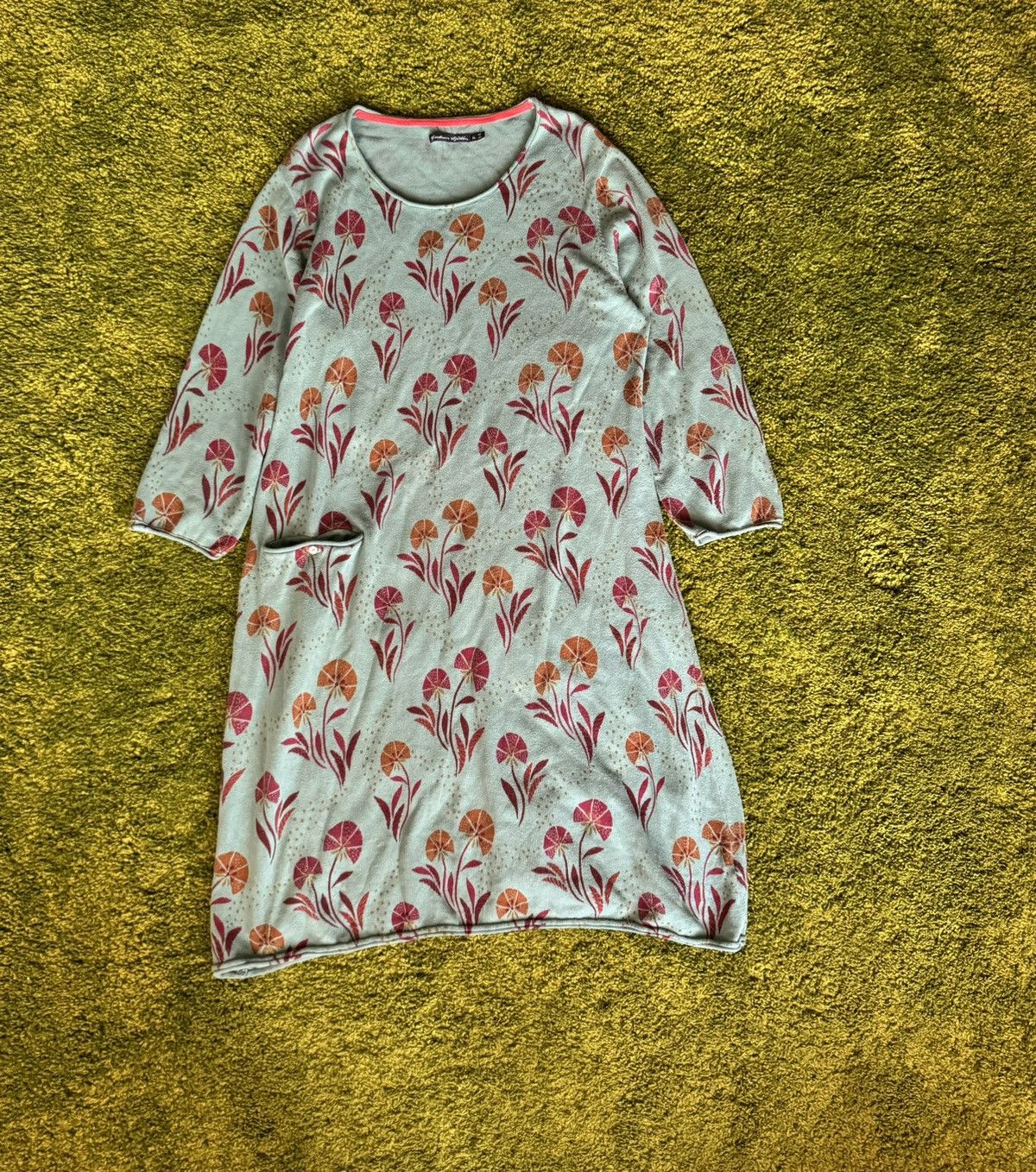 Designer Gudrun Sjoden avant garde floral pattern dress Size XL / US 12-14 / IT 48-50 - 6 Thumbnail